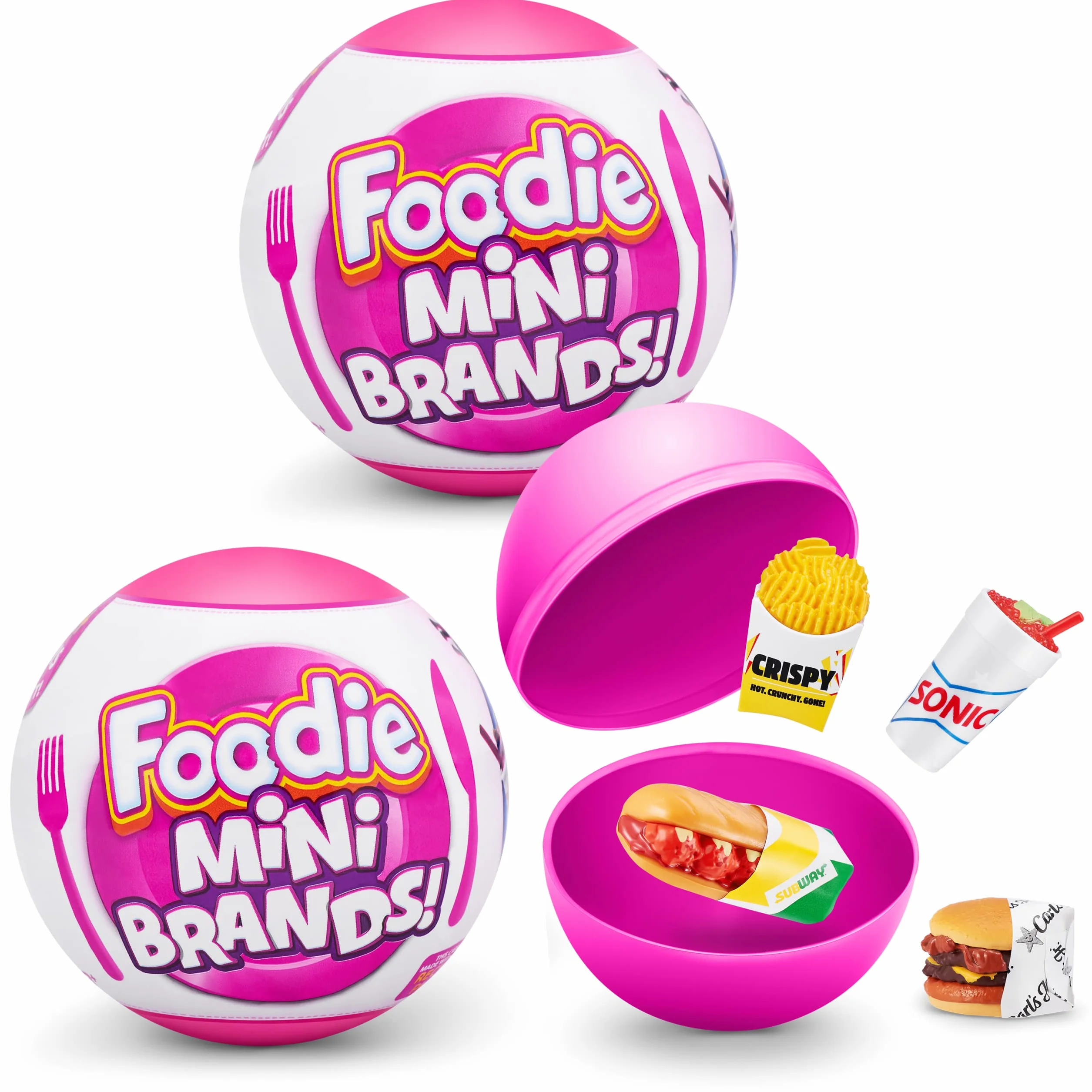 Mini Brands 77319 Foodie Series 1, (2 sztuki) Sonic Mystery Capsule Prawdziwe miniaturowe marki, przedmioty kolekcjonerskie, zabawki fast food i akcesoria do zakupów