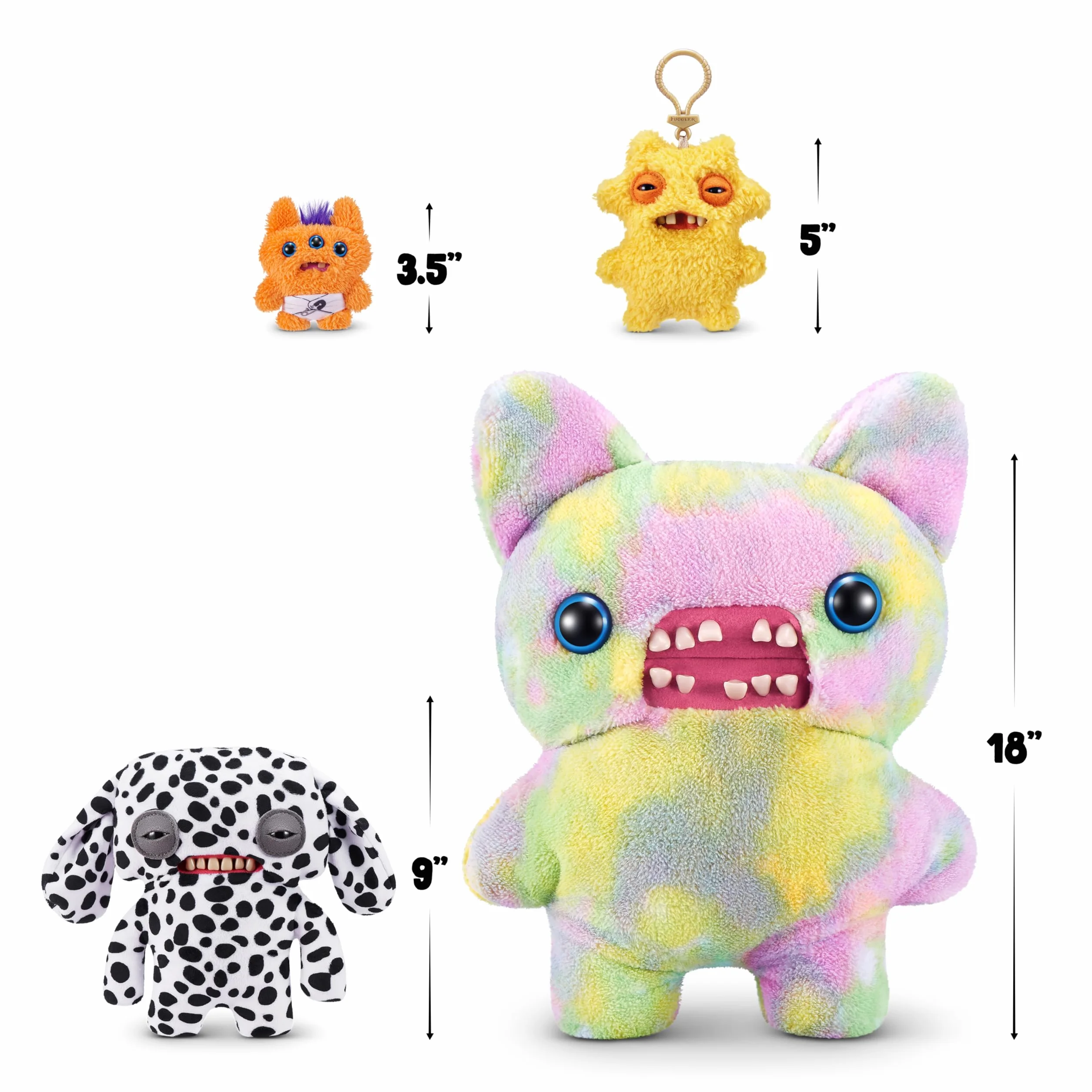 Fuggler -BUTT UGLY PETS 23 cm SERIA 1-PLUSH 2 PK(Annoyed Alien - Dalmatyńczyk i Oogah Boogah - Świnka morska)