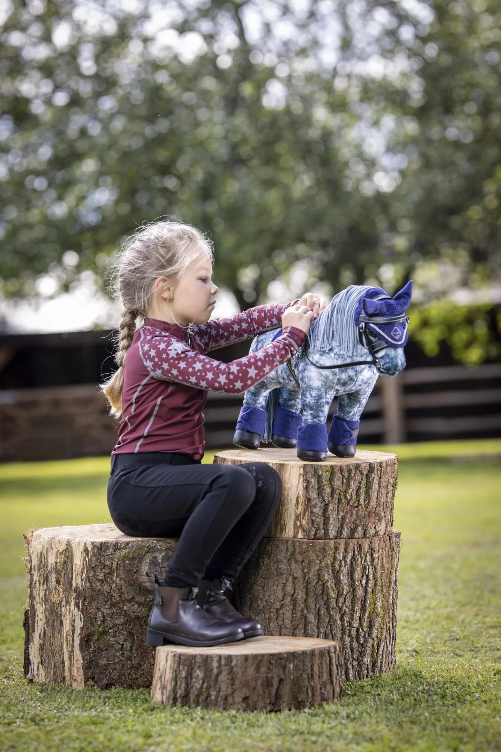LeMieux Toy Pony Sam dla dzieci - szary - miękki płaszcz - elastyczny - odpowiedni dla dzieci w wieku od 3 lat