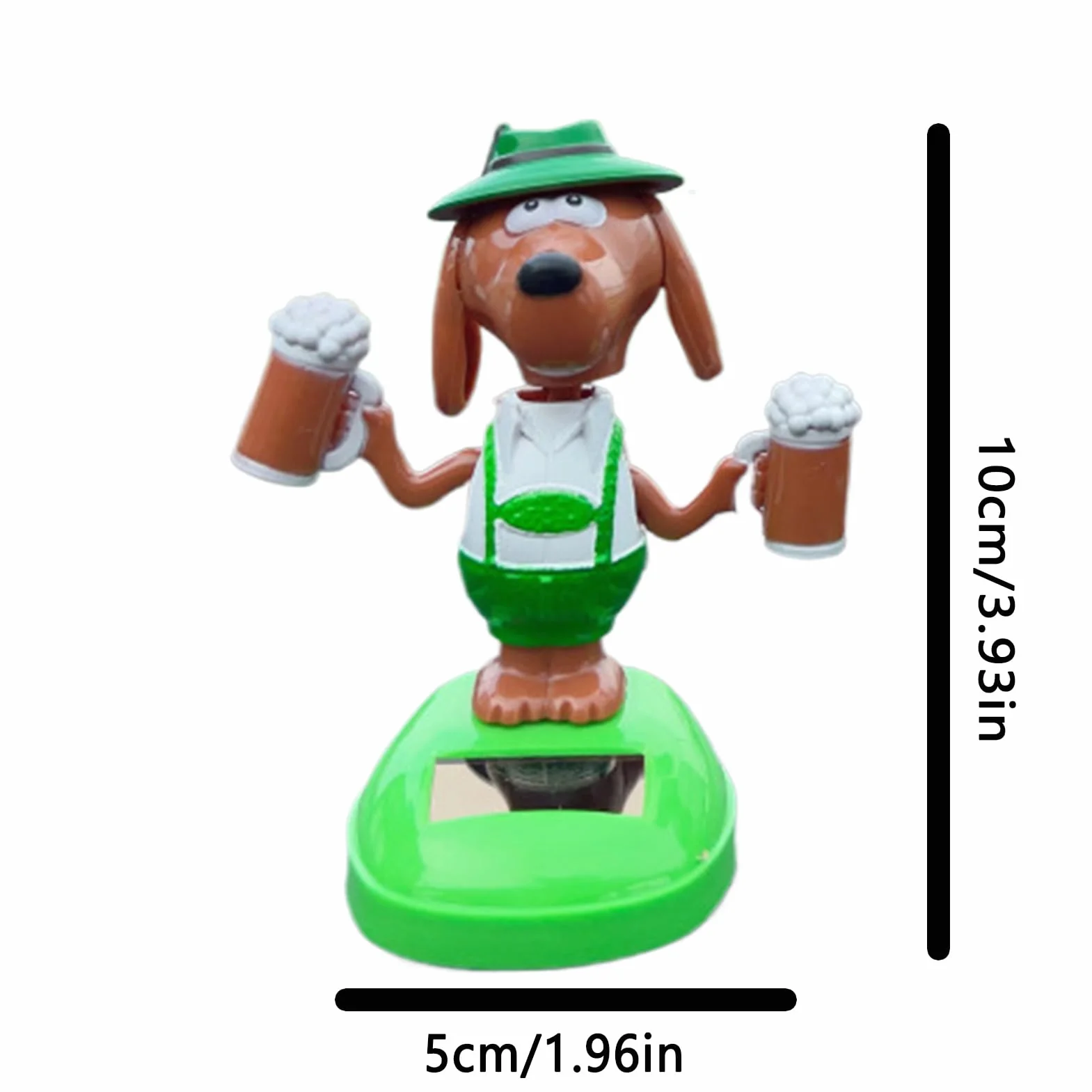Dekoracja samochodowa, energia s?oneczna, uroczy, ruchomy pies, figurka do samochodu, desk? rozdzielcz? – zabawna figurka do ta?ca z piwem, dekoracja biurko, wycieczk? samochodow? do domu