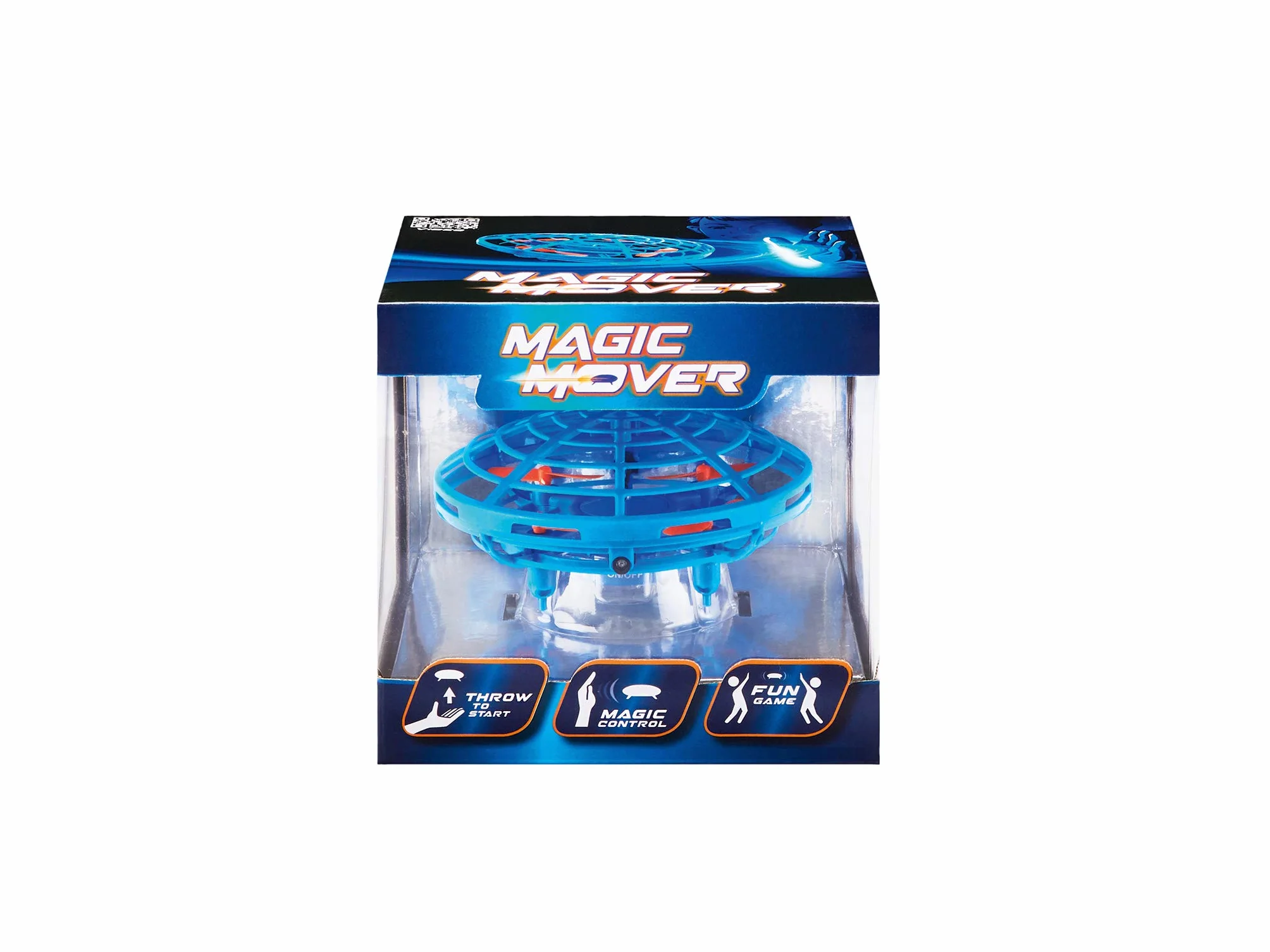 Revell Control Magic Mover niebieski I zabawny dron z funkcją startu rzucania, sterowanie mi rąk, wyposażony w trzy czujniki zapobiegające pękaniu IR, idealny do gier z przyjaciółmi