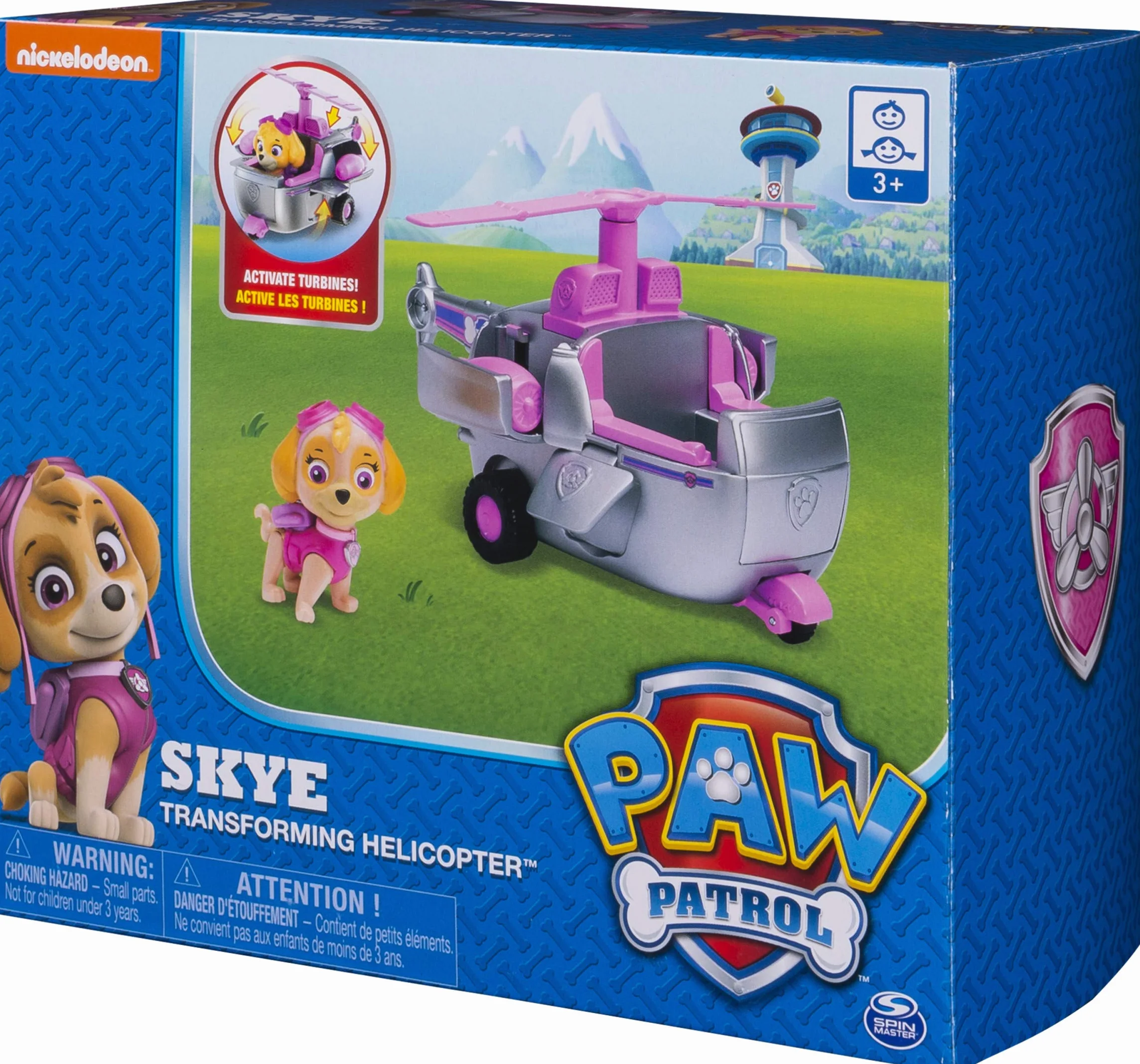 PAW Patrol 6045899 Helikopter Skye's Ze Składaną Turbiną, Wielokolorowy, Jeden Rozmiar