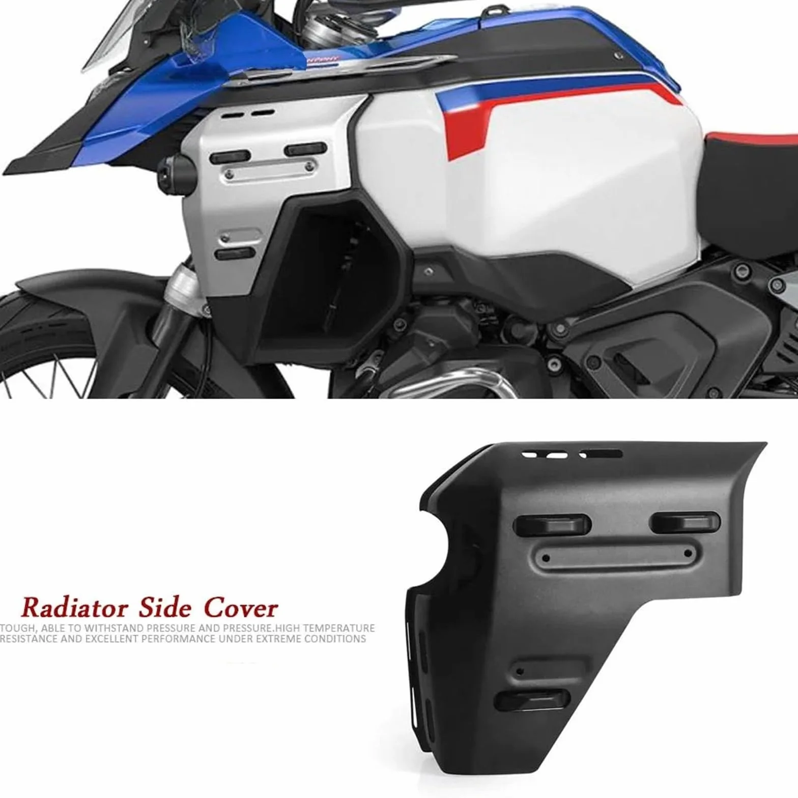 Osłona panelu chłodnicy Pasuje Do Motocykla BMW R1300 GS R 1300 Adventure R1300GS ADV 2024 2025 Osłona Boczna Chłodnicy, Ramy Przednia(Black)