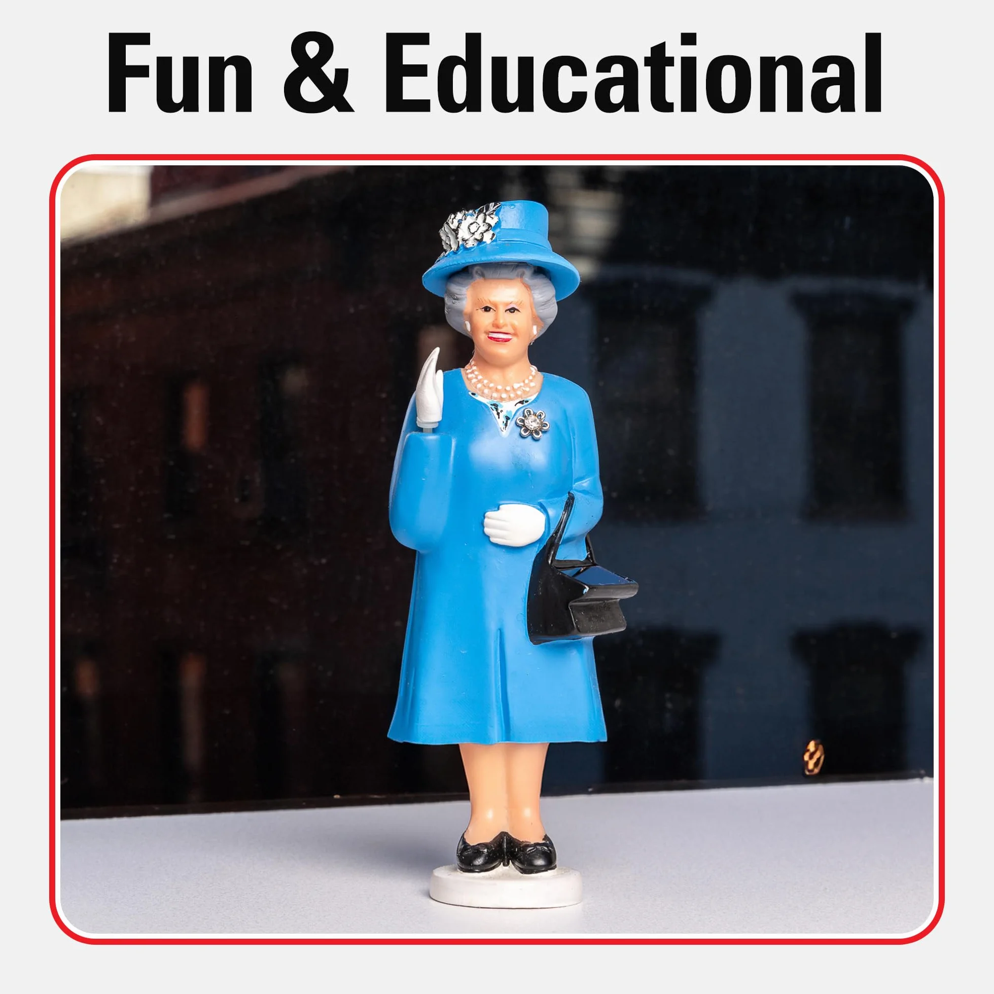 Kikkerland Solar Queen Derby Edition Figurka, Plastik, Niebieski, 8.0x5.0x19.0 cm