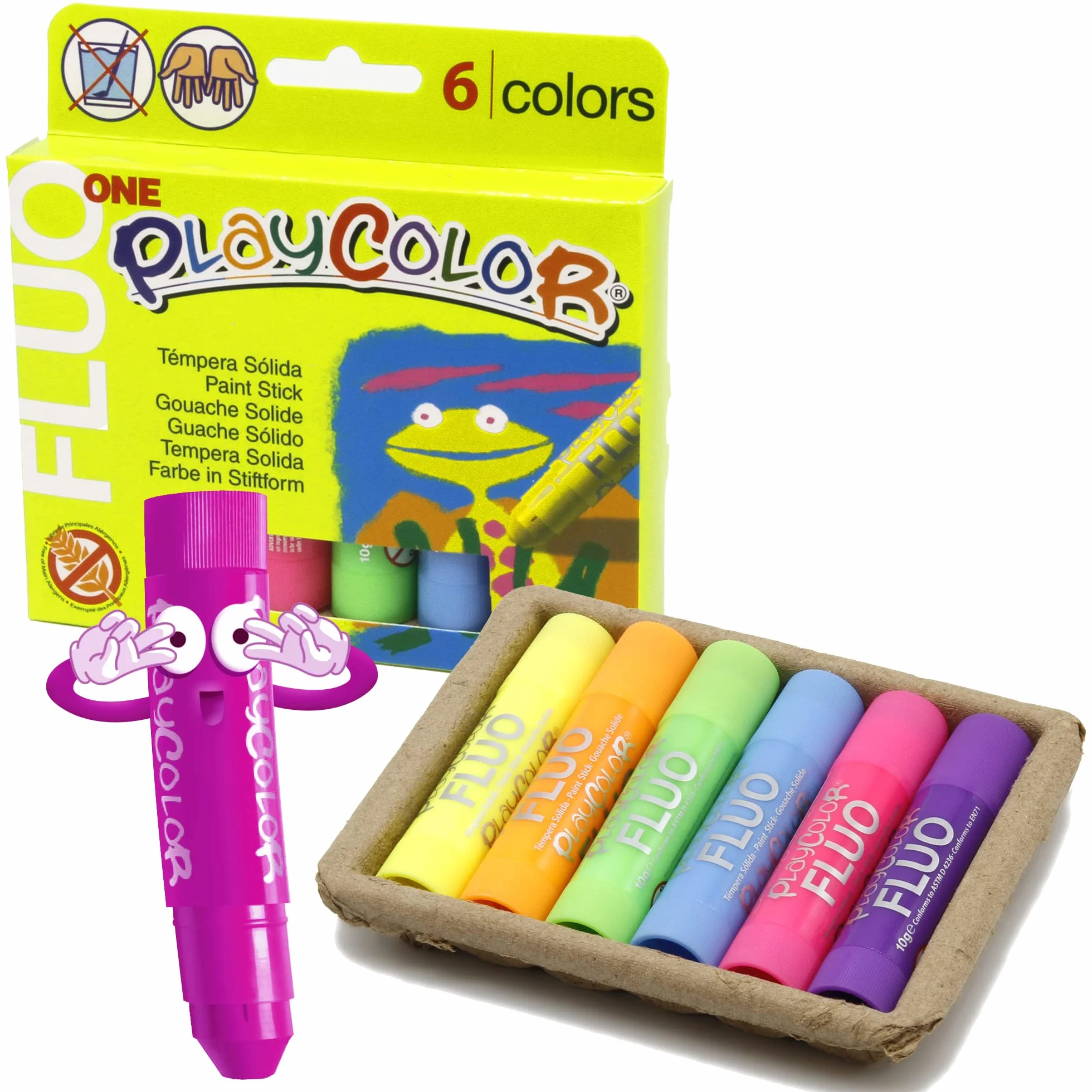 Playcolor 10431 10 g stały plakat farba patykowa opakowanie 6 sztuk