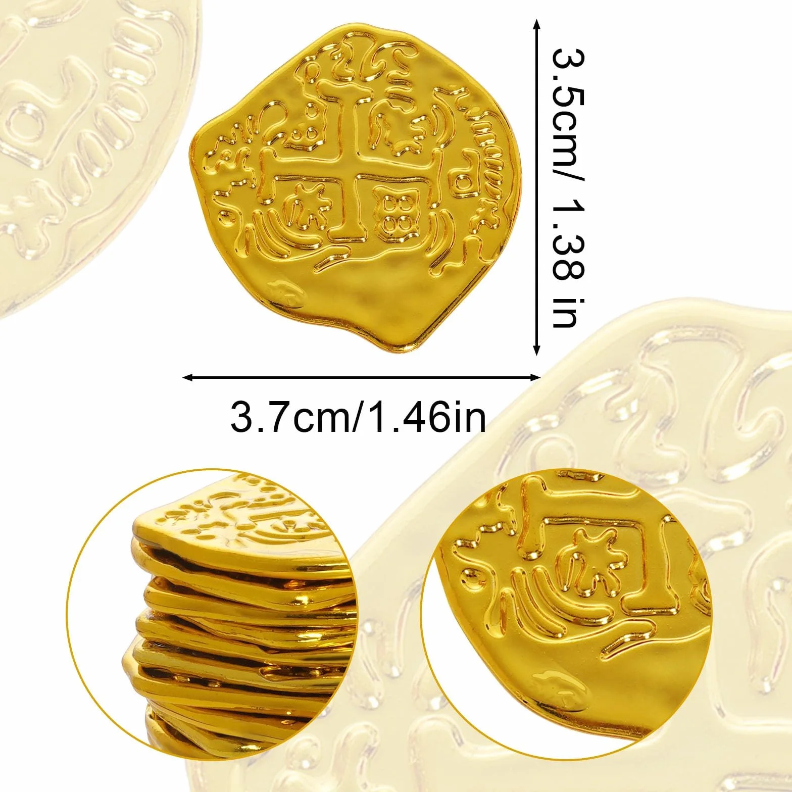 100 sztuk złotych monet dla dzieci, złote monety pirackie, pirackie monety, skarby pirackie, do gier stołowych dla dzieci, prezent na imprezę piracką, poszukiwanie skarbów, urodziny dziecka