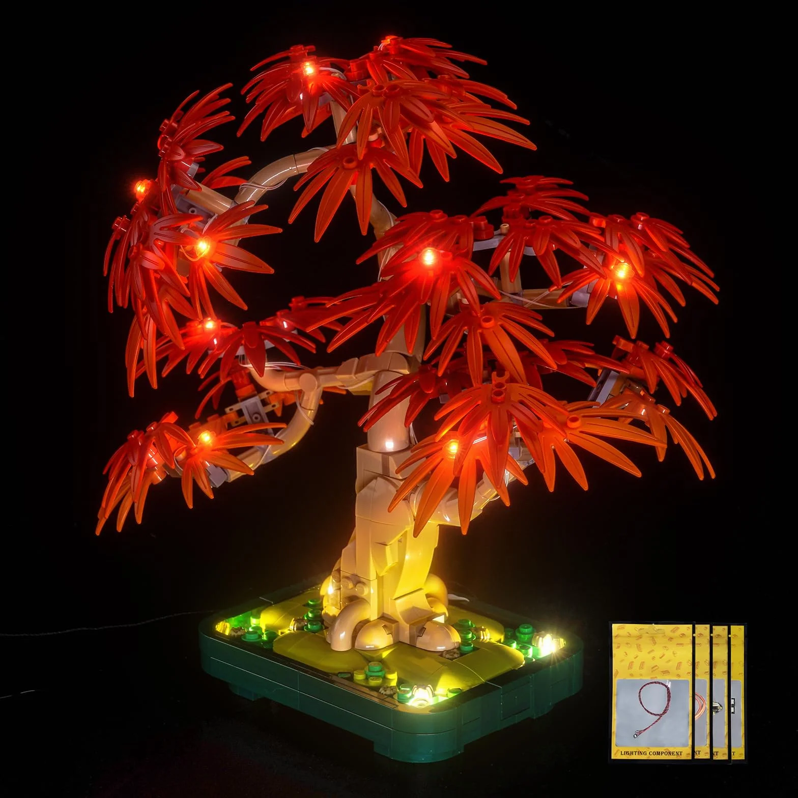 Zestaw świateł LED kompatybilny z Lego 10348 Japoński czerwony klon bonsai drzewo (bez modelu), zestaw oświetlenia dekoracyjnego kompatybilny z Lego Japoński czerwony klon bonsai drzewo kreatywna