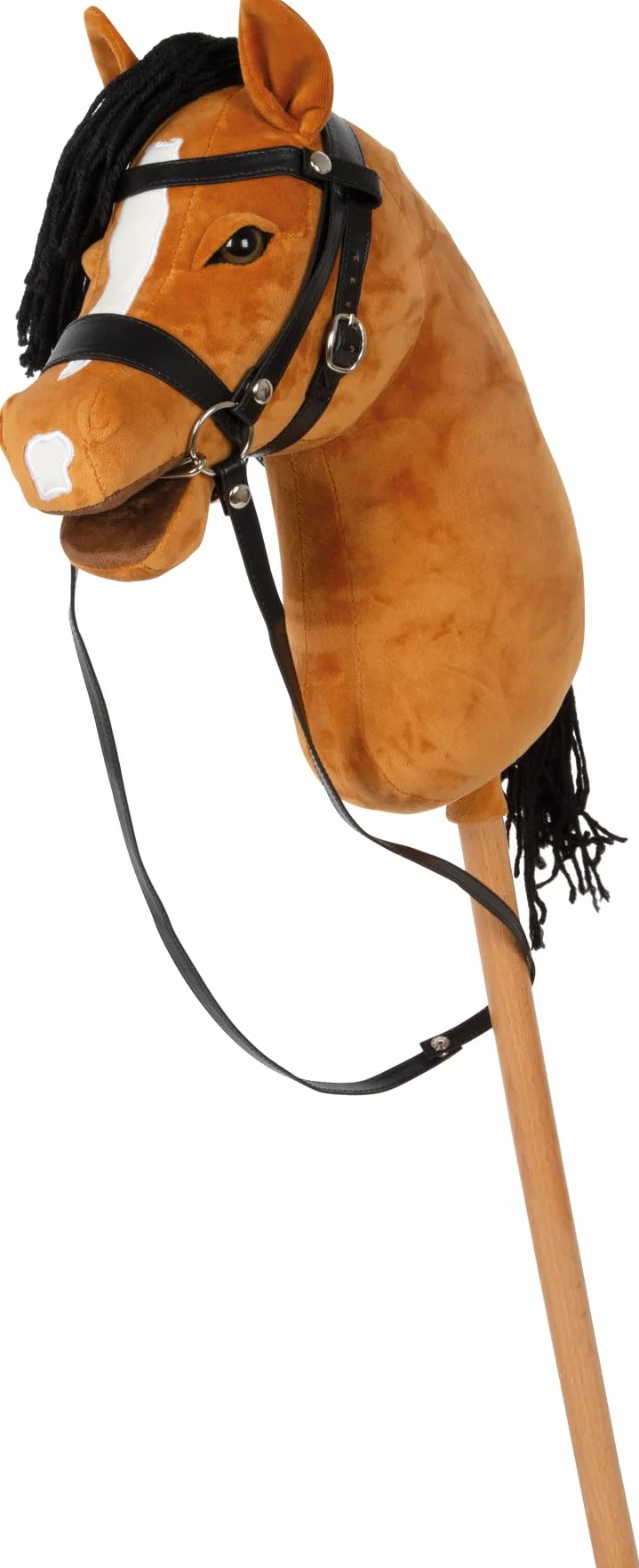small foot Hobby Horse brązowy 'Melodie', zdejmowany kij i grzywa, w zestawie kantar, uzda i smycz, dla dzieci w wieku od 3 lat, 12715