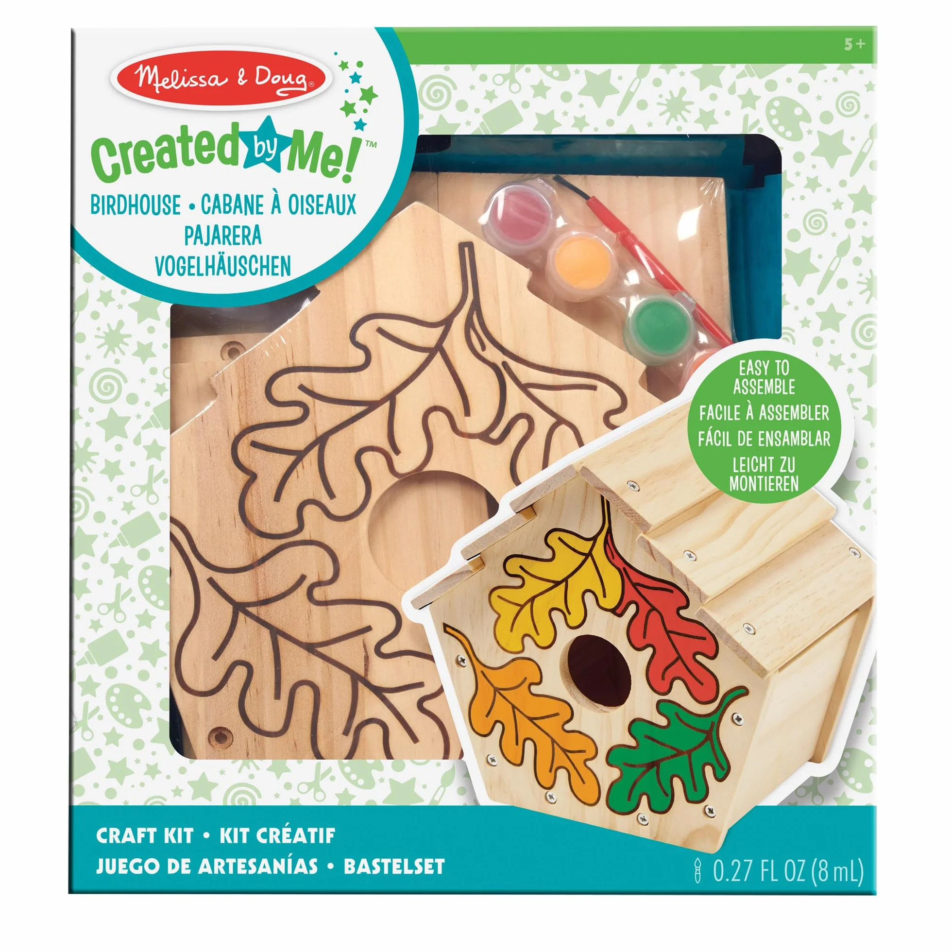 Melissa & Doug – budka dla ptaków do własnoręcznego montażu | sztuka i rzemiosło | zestawy do rękodzieła: Created By Me, Made Easy i inne | 3+ | prezent dla chłopca lub dziewczynki
