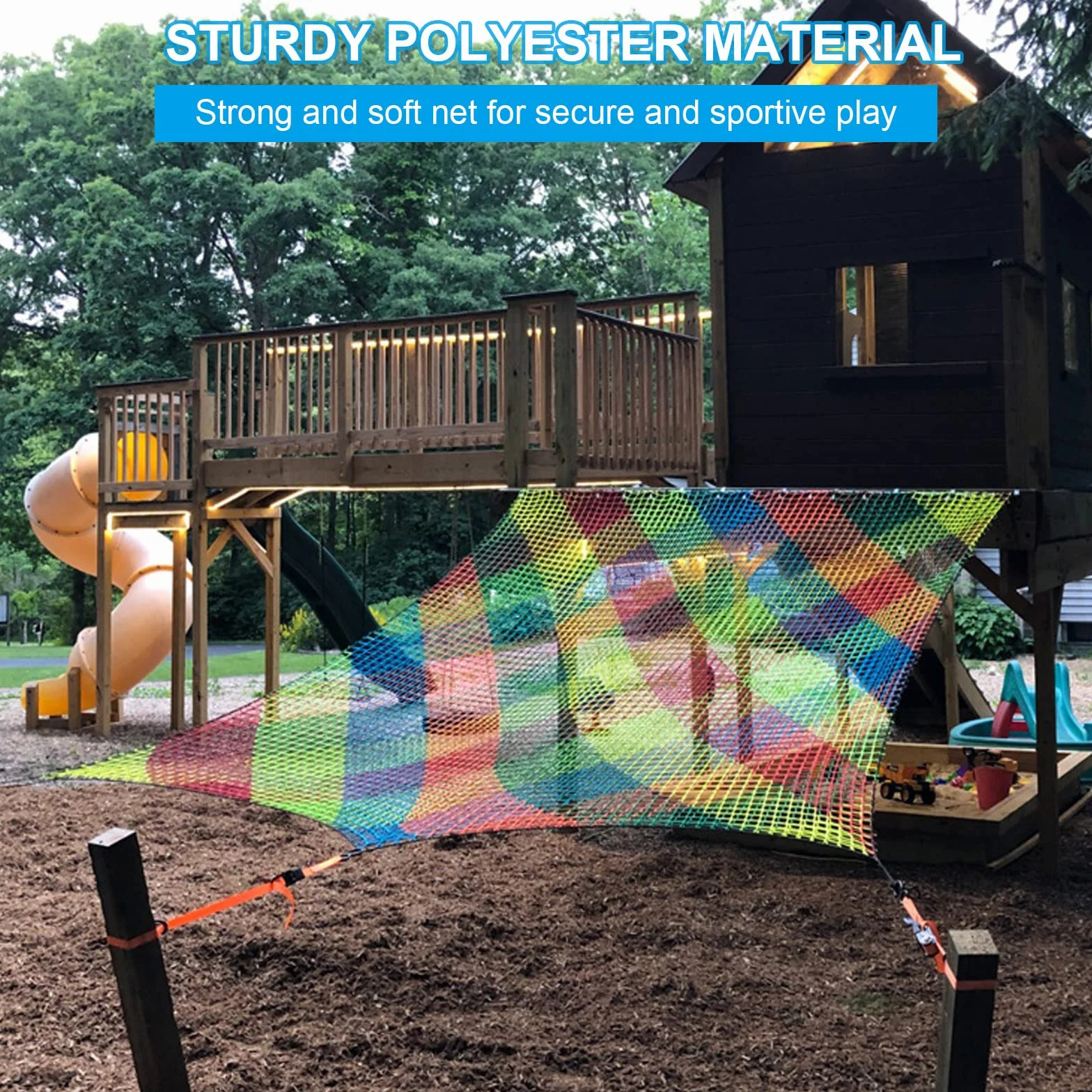Siatka do wspinaczki, plac zabaw, podwójna warstwa, siatka bezpieczeństwa dla dzieci, rusztowanie do wspinaczki, huśtawka, do ogrodu, 2 x 3 m, siatka zabezpieczająca przed upadkiem, do siatki