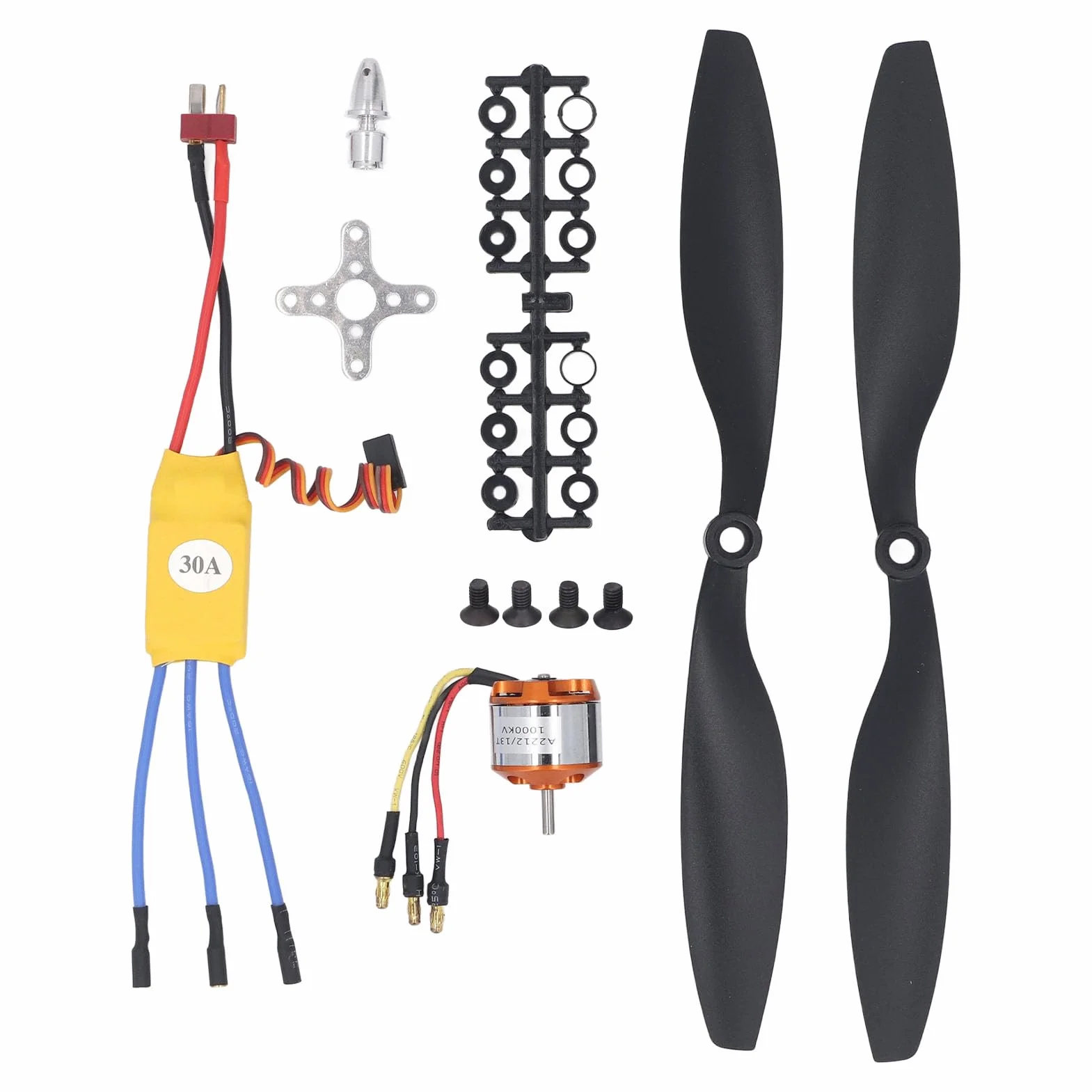 Ausla Bezszczotkowy Silnik RC 1000KV z 30A ESC, A2212 13T, Zestaw do Samolotu 550 RC