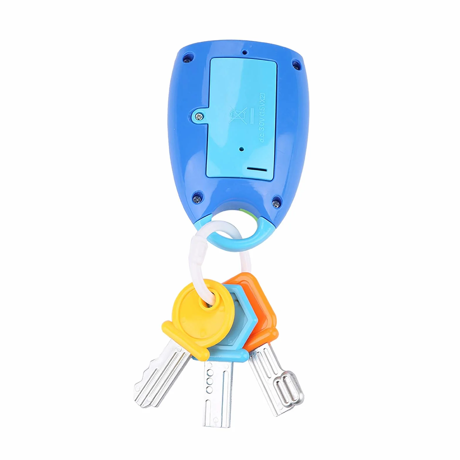 lyrlody Baby Toy, Zdalnie Sterowane Auto z 3 Kolorowymi Kluczami i 5 Przyciskami, Efekty Dźwiękowe i Migające Światła, z Funkcją Muzyczną, dla Dzieci Wczesnej Nauki (BLUE)