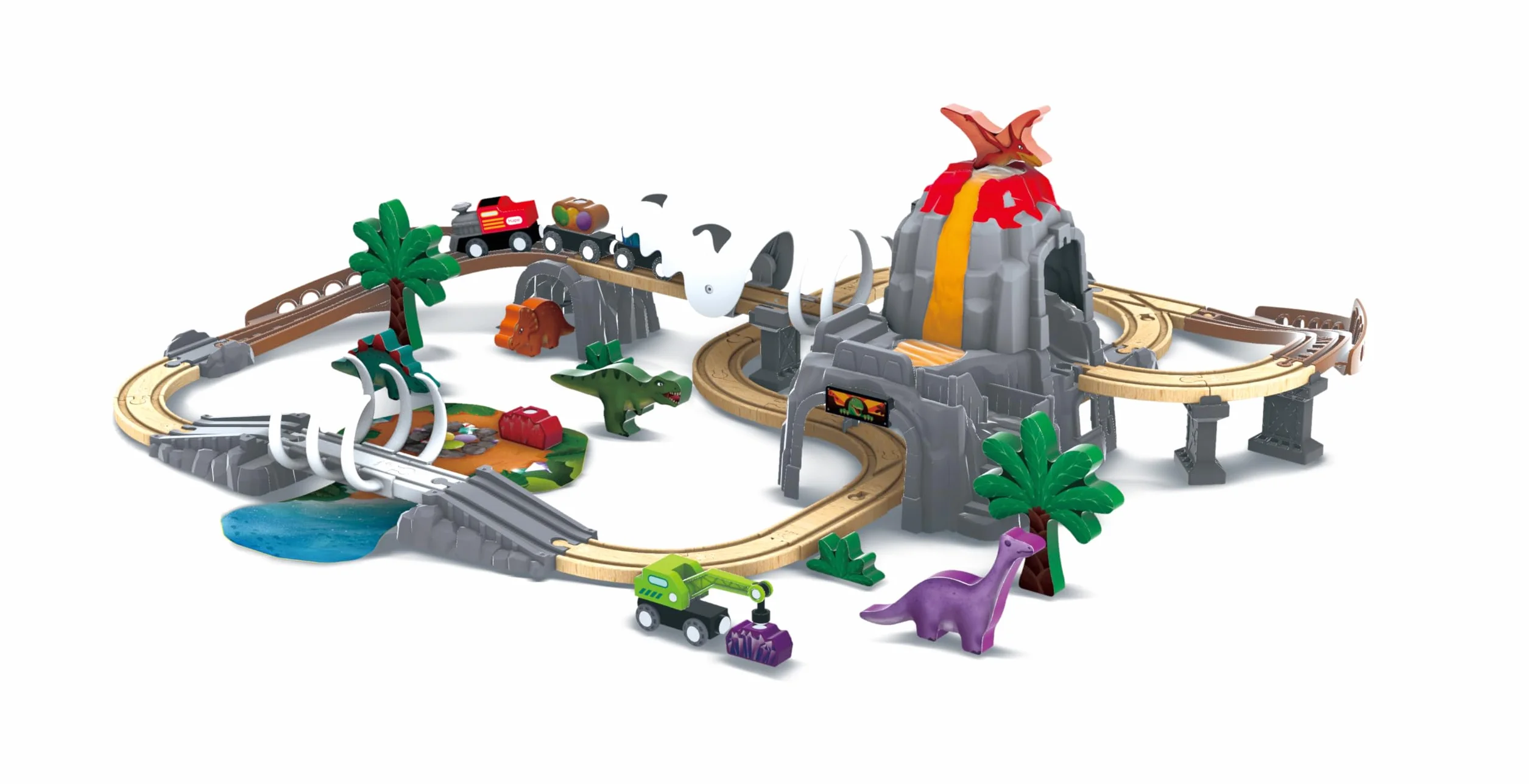 Hape Zestaw przygodowy kolejowy Dino