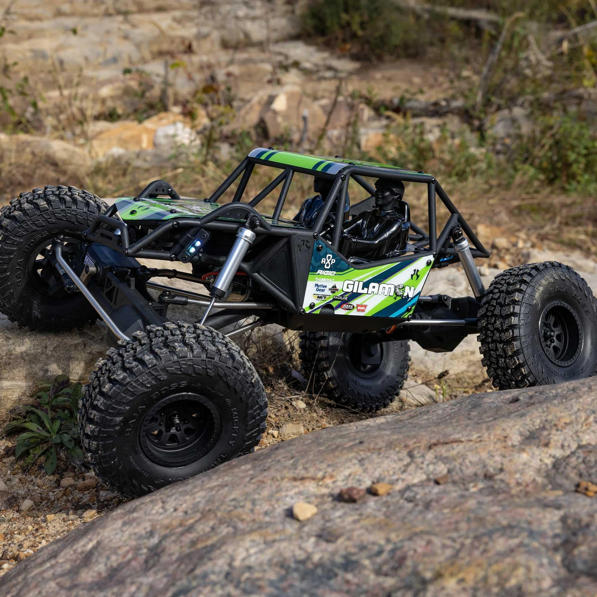 Axial 1:8 AXP8 Gilamon 2.2 4x4 Ready to Run Trail Buggy Rock Crawler, silnik szczotkowy, ASD, bez akumulatora i ładowarki, zielony