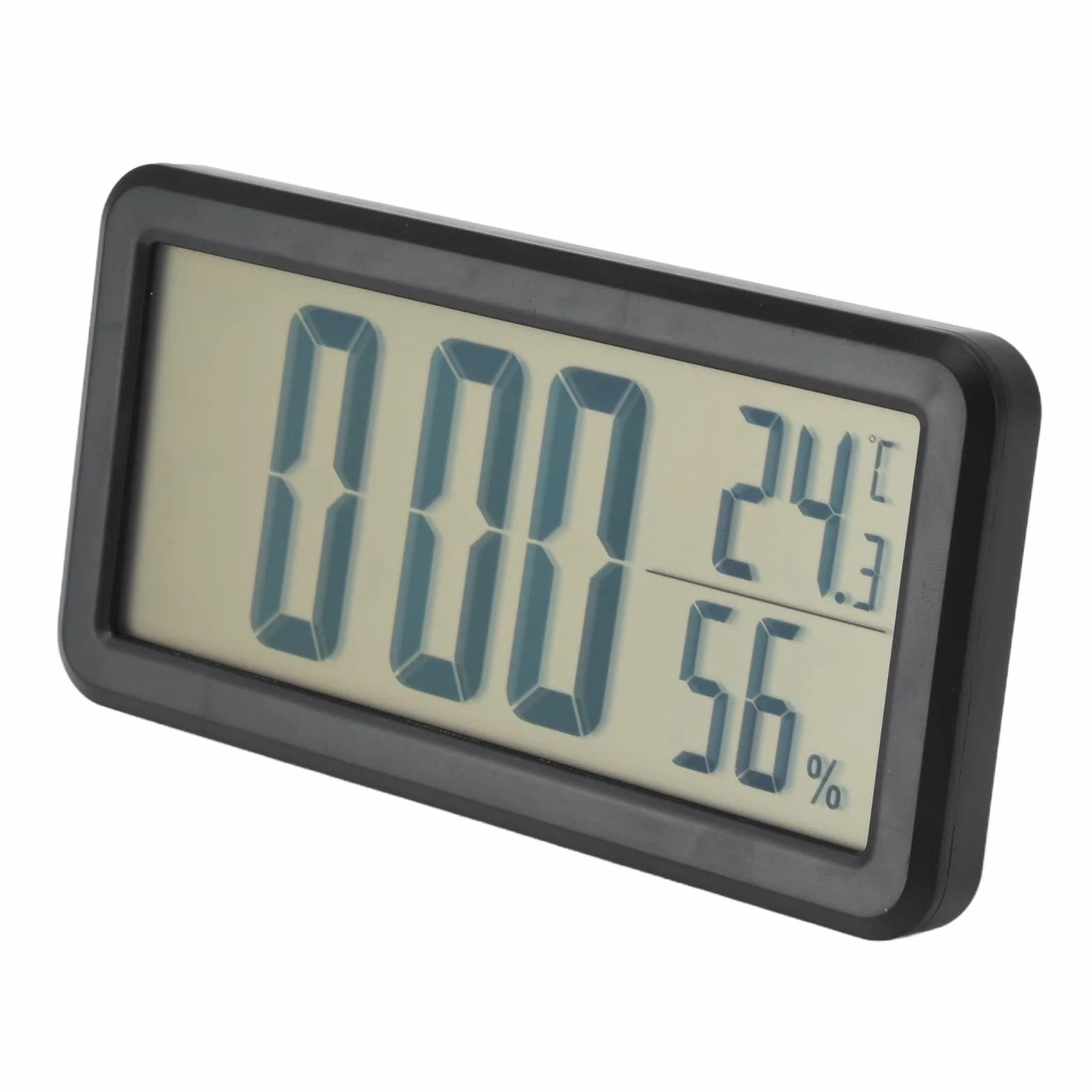 Cyfrowy budzik z wyświetlaczem temperatury, wilgotności, termometr higrometr, inteligentny zegar, zegar ścienny, zasilany bateriami, biuro, salon, sypialnia, biurko, budzik