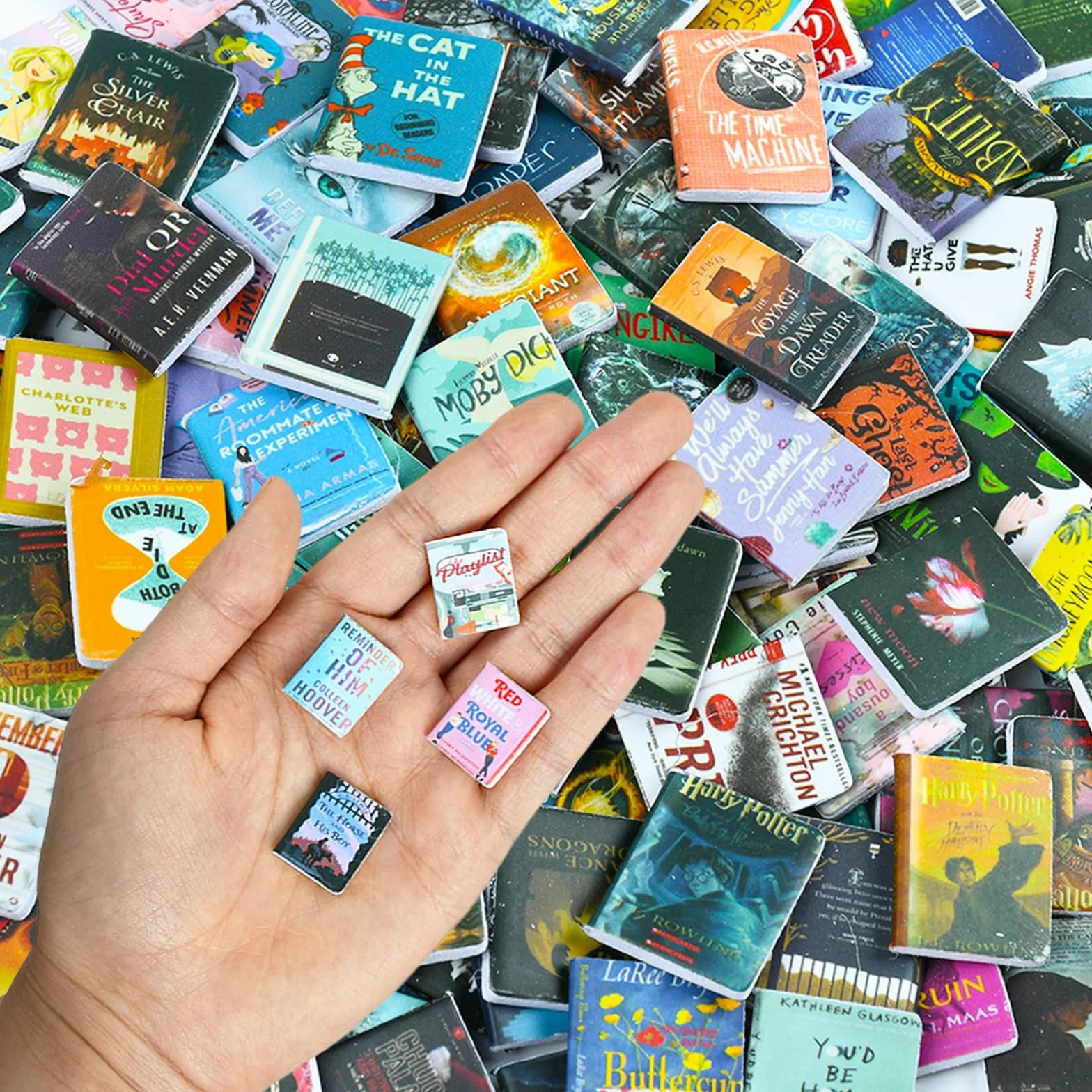 200 Domek dla lalek Książki, Mini Książki, Miniaturowe Książki, Akcesoria do domku dla lalek, do gabinetu, sypialni, biblioteki