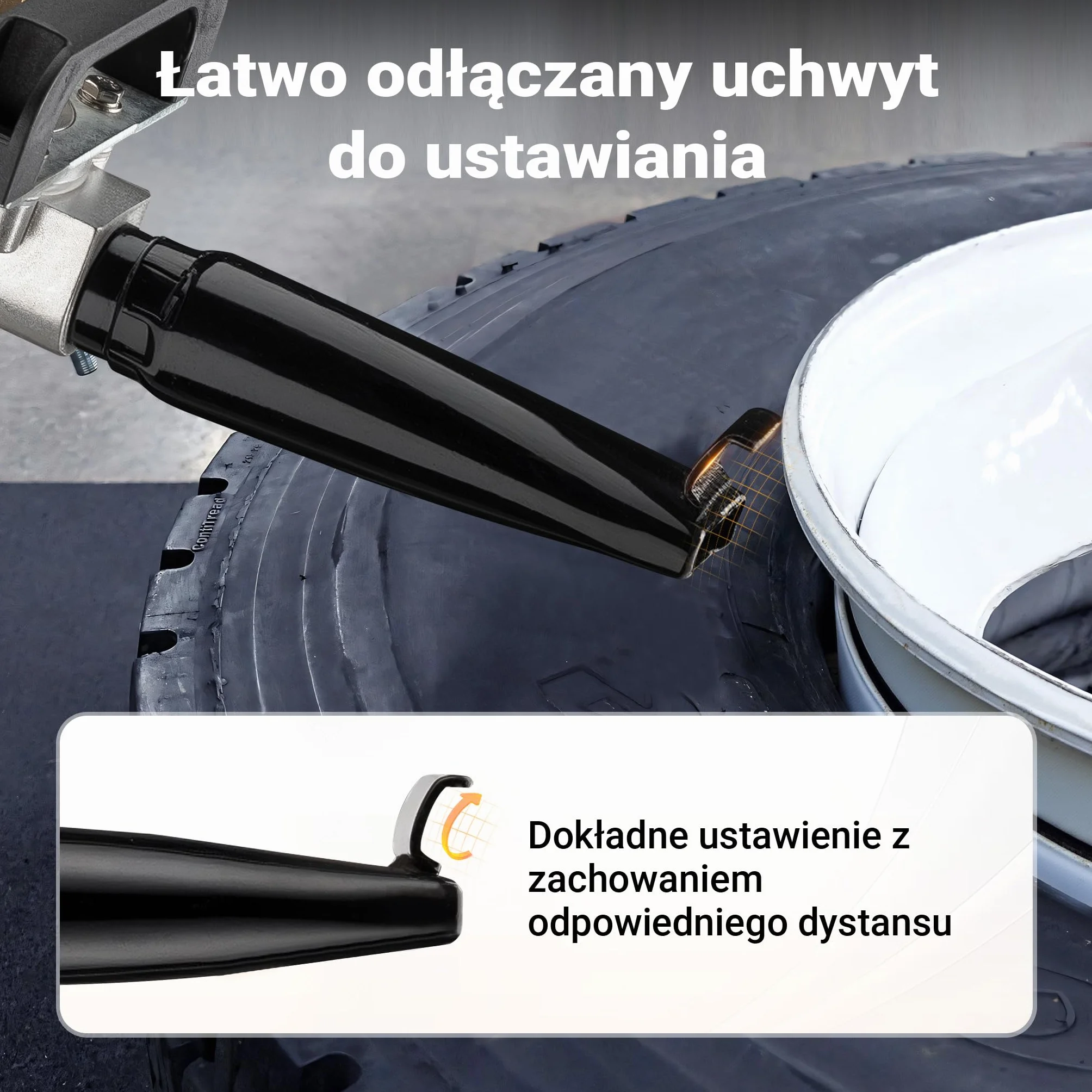 Wiltec Inflator do opon 6-8 bar, ze zbiornikiem 7 l, niebieski, pistolet do pompowania powietrzem sprężonym, przenośny