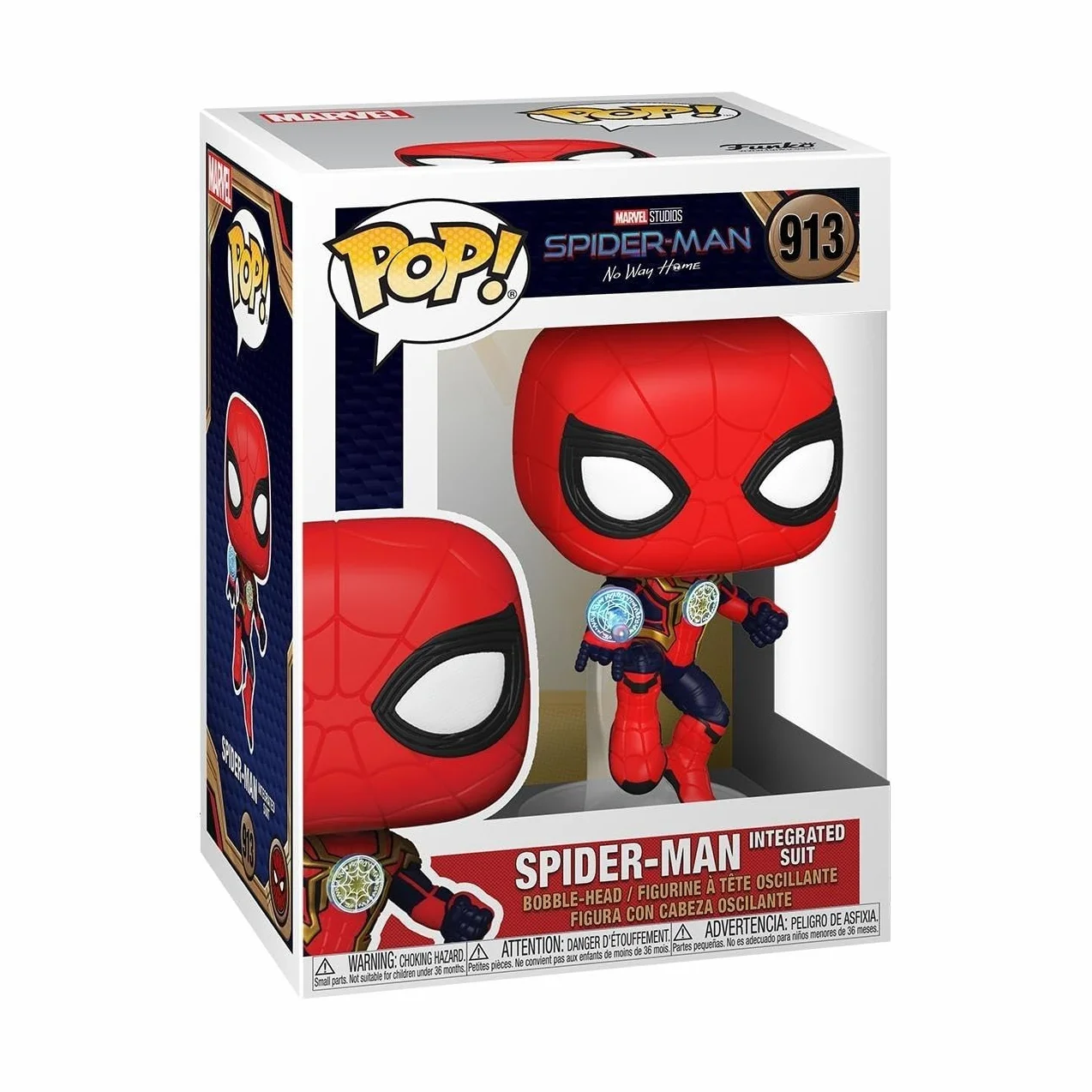 Funko POP! Marvel: Spider-Man - (Integrated Suit) - Spider-man - Kolekcjonerska figurka winylowa - Pomysł na prezent - Oficjalny towar - Zabawki dla dzieci i dorosłych - Fani filmów