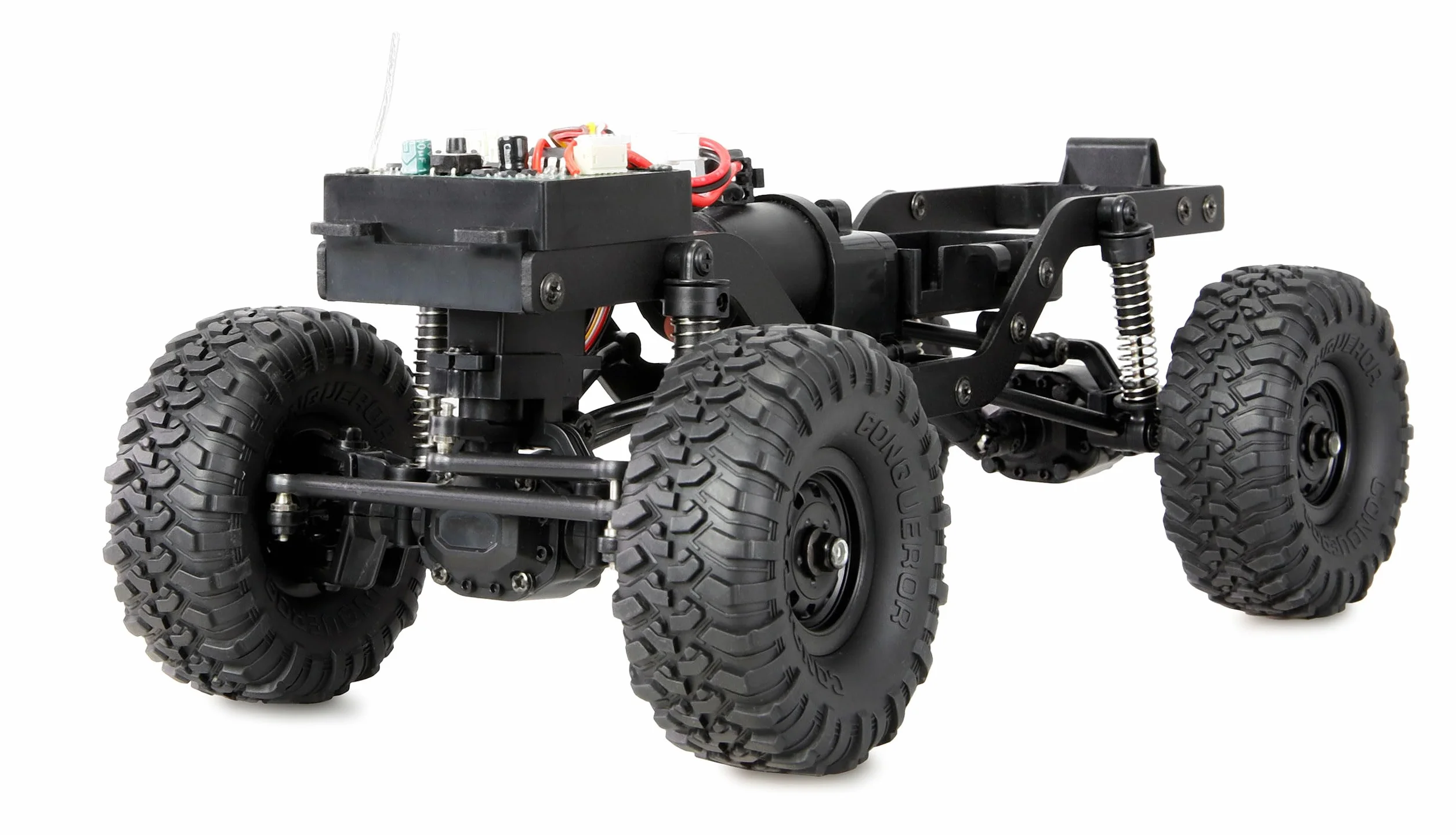 Amewi AMXRock Mini-Crosstrail Scale Crawler 4WD 1:16 RTR czerwony z pilotem zdalnego sterowania, akumulatorem, kablem do ładowania