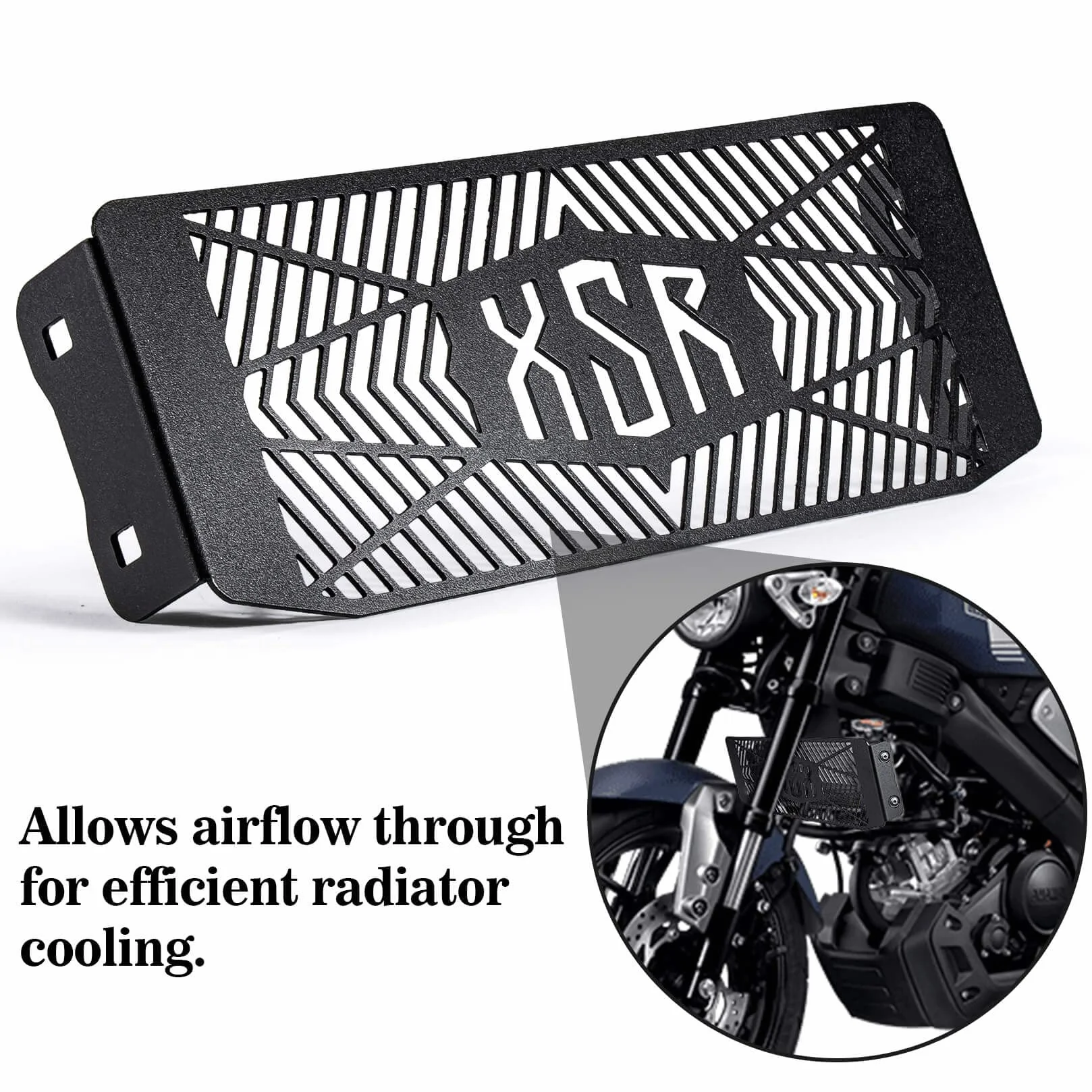 Osłona chłodnicy do motocykli Yamaha XSR-125 / XSR-155 2019 2020 2021 2022 2023, PSLER kratka ochronna do grilla