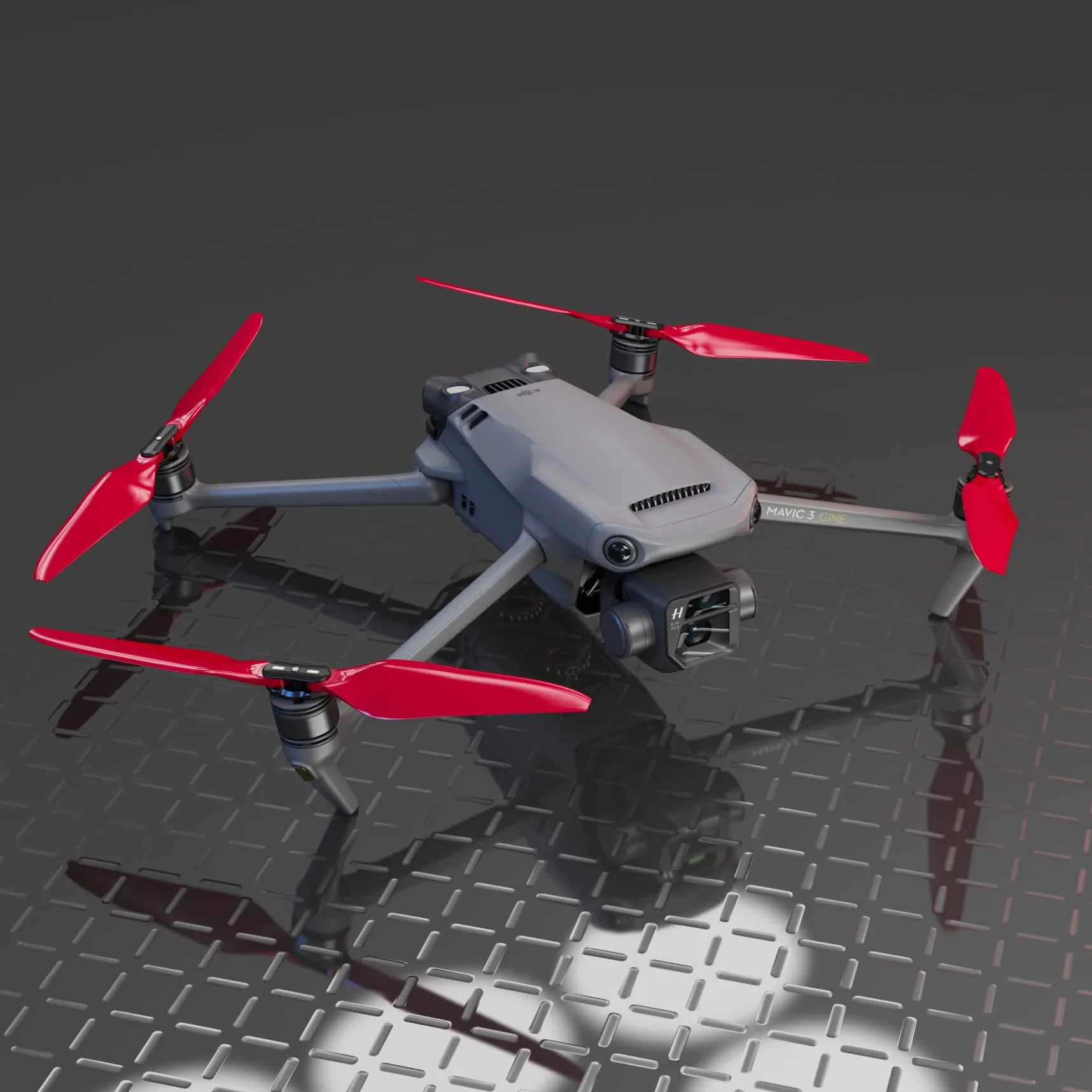 Śmigła Master Airscrew Stealth do DJI Mavic 3 & Mavic 3 Pro/Cine/Enterprise/Classic/3T/3M - Czerwone, 4 sztuki