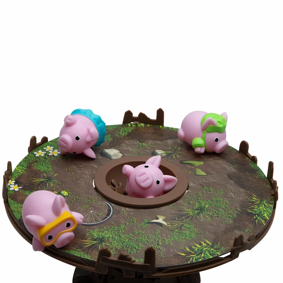 PlayMonster Świnie na trampolinach | Zabawna gra dla dzieci z odbijającymi się świniami | Szybka gra rodzinna | Dla dzieci w wieku od 6 lat