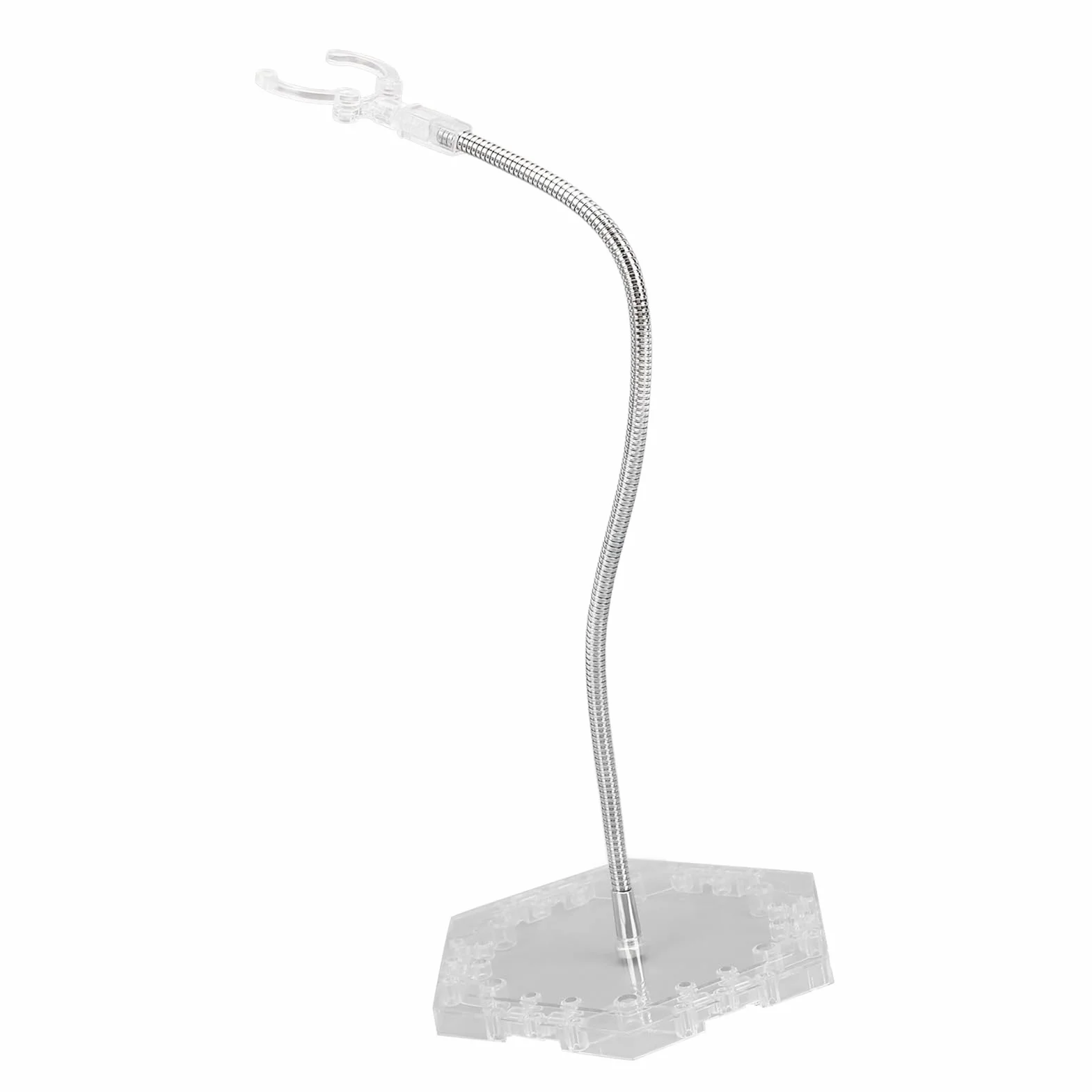 Generic Wspornik do Ekspozycji Figurek, Uchwyt do Ekspozycji Figurek ze Stali Nierdzewnej ABS dla Lalek (Przezroczysty)