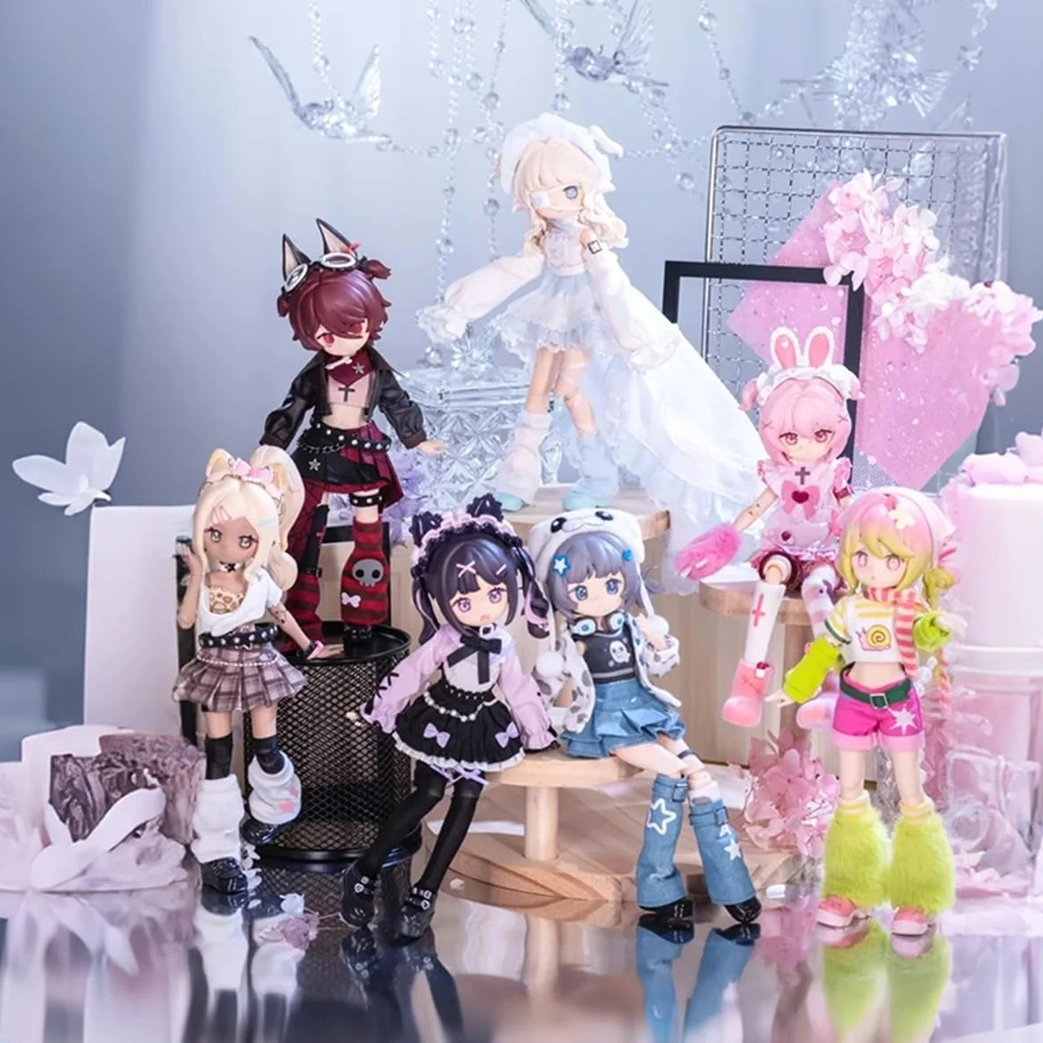 Electronic Pets seria 1/12 BJD Blind Box Action Figurki Mystery Box, urocza zabawka losowa, prezent urodzinowy, Boże Narodzenie, zabawka kolekcjonerska do ornamentów na biurko, 1 szt