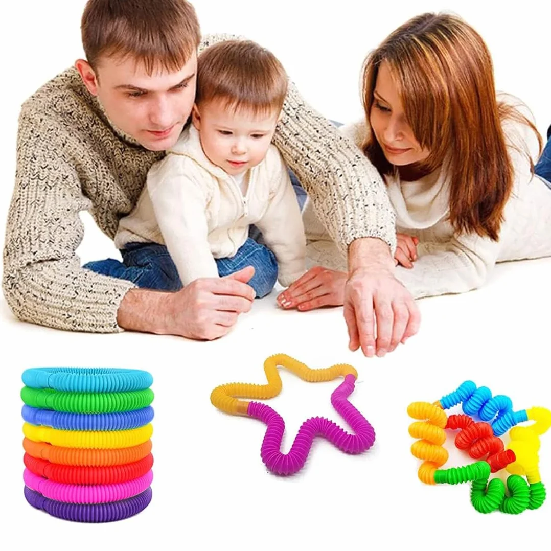 Mini Pop Tubes Zabawka Edukacyjna Sensoryczna dla Dzieci Łagodzenie Stresu