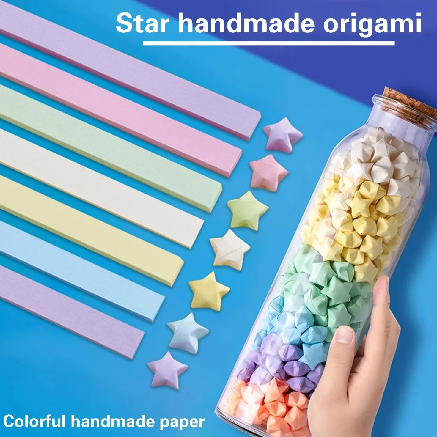 Origami 750 pałeczek, papier rzemieślniczy DIY, kreatywna sztuka