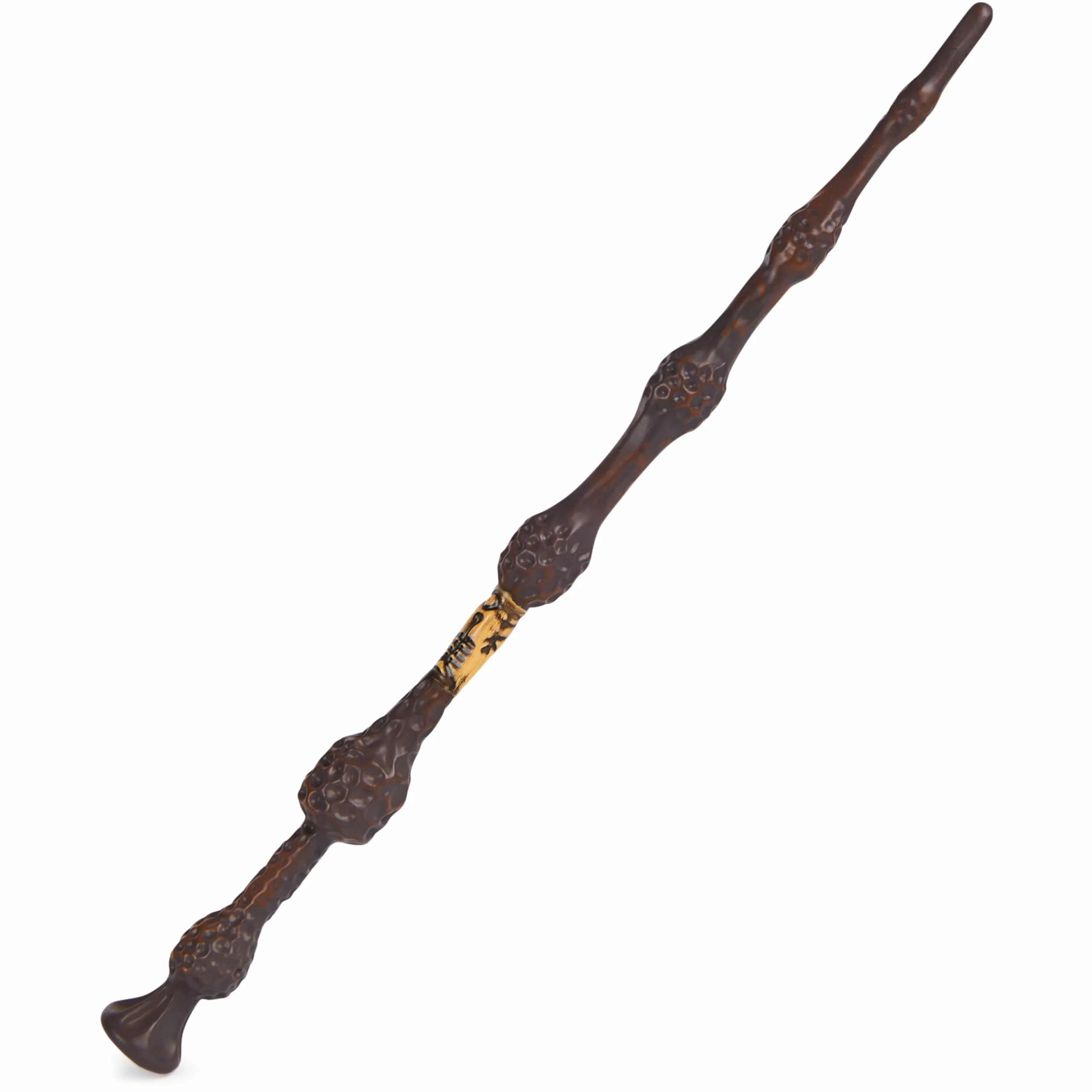 Wizarding World Harry Potter Autentyczna plastikowa różdżka Albus Dumbledore, z uchwytem Hogwartu, 30 cm, zabawka dla fanów w wieku od 14 lat, złota