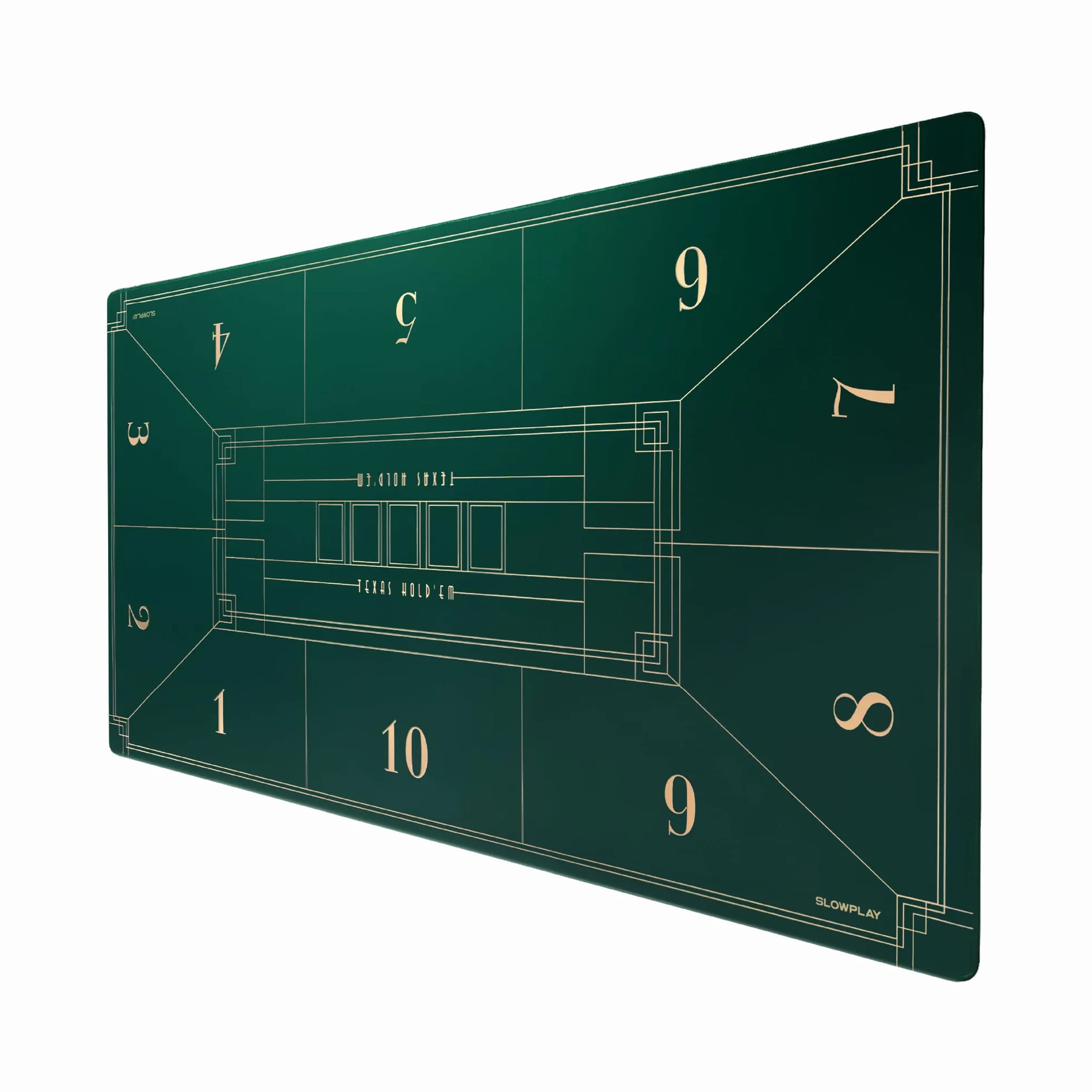 SLOWPLAY Nash Mata do pokera Texas Hold'em | Przenośny blat stołu do pokera z nadrukiem w stylu Art Deco, 180x90 cm, gładka powierzchnia premium, redukcja hałasu i tuba transportowa — Do gry wszędzie