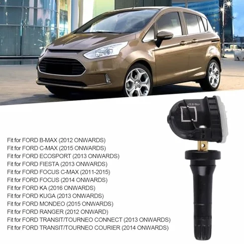 Aramox 4 szt. Czujniki Monitorowania Ciśnienia w Oponach TPMS 2036832 Czujniki Monitorujące Ciśnienie w Oponach Pasuje do Forda Ecosport//Focus