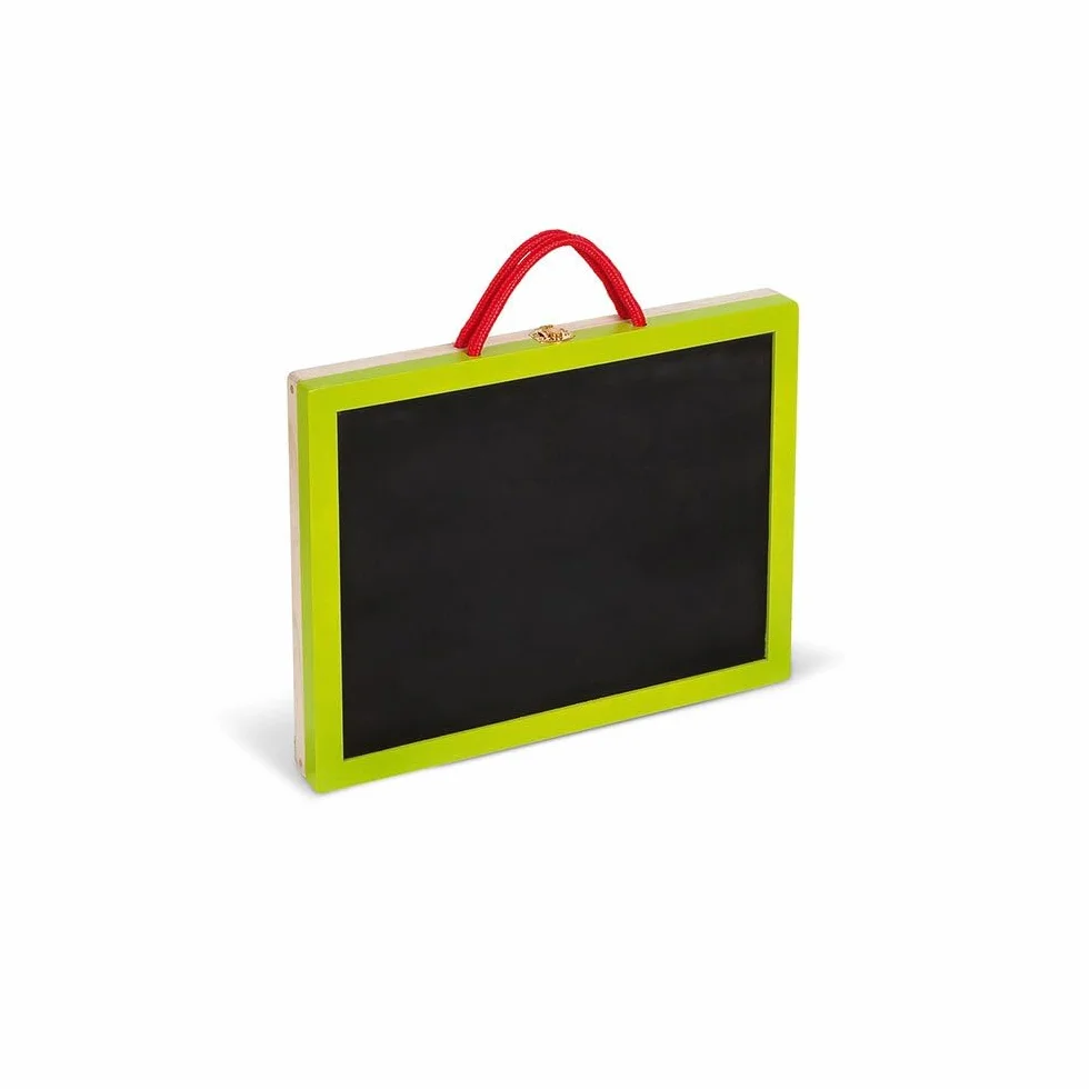 Janod - Children's Wooden 4-In-1 Board - Multi-Activity Magic Slate - Accessories and 42 Magnets Included - Learning to Read and Write - from 3 Years Old, J05014