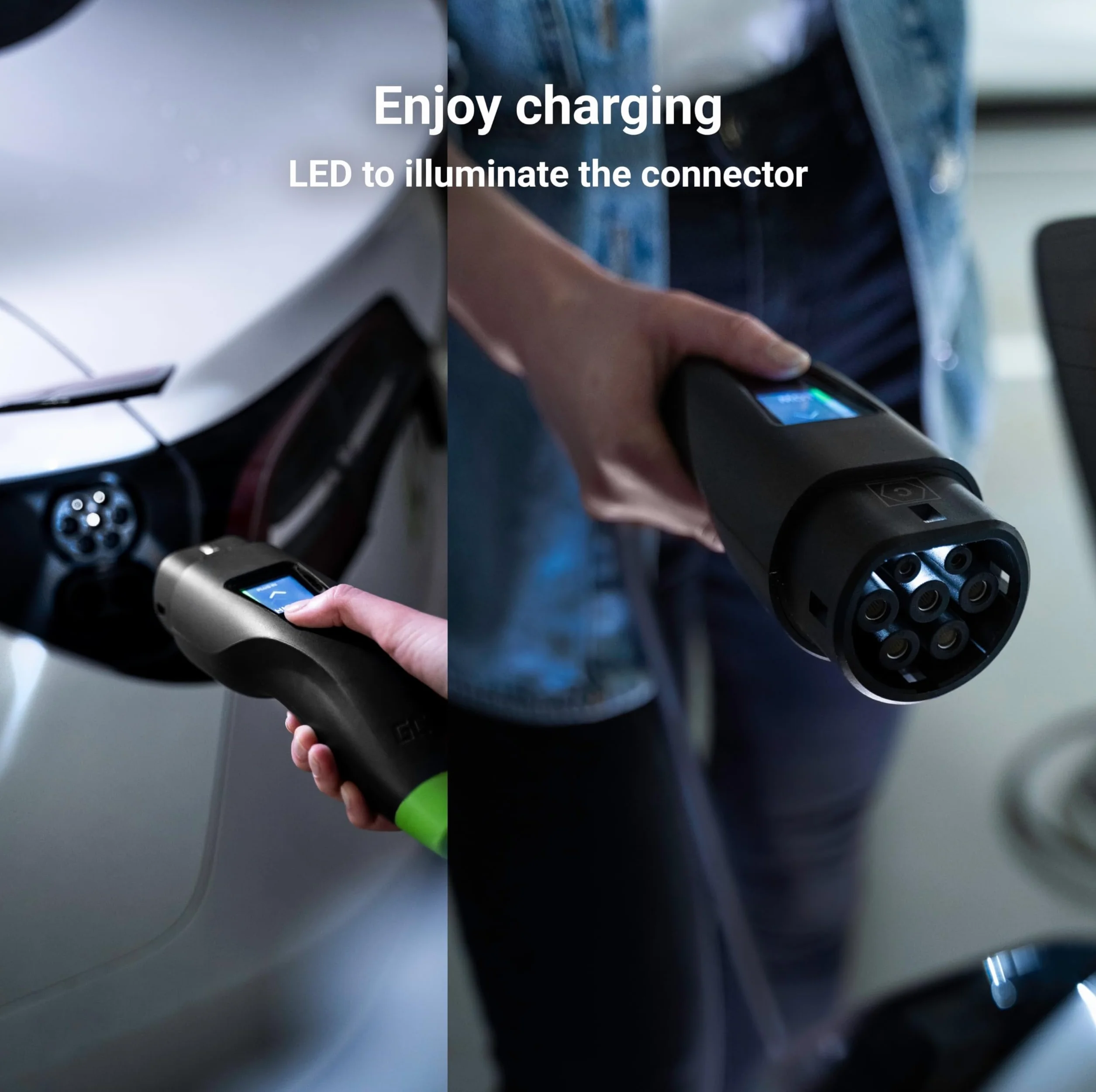 Green Cell Habu Ładowarka Mobilna EV 11kW 7m Typ 2 do CEE 16A Wallbox 2w1 z Aplikacją GC Kompatybilna z Wszystkimi Samochodami Elektrycznymi Model Y, 3, S, X, ID.4, ID.5, EV6, Mach-E