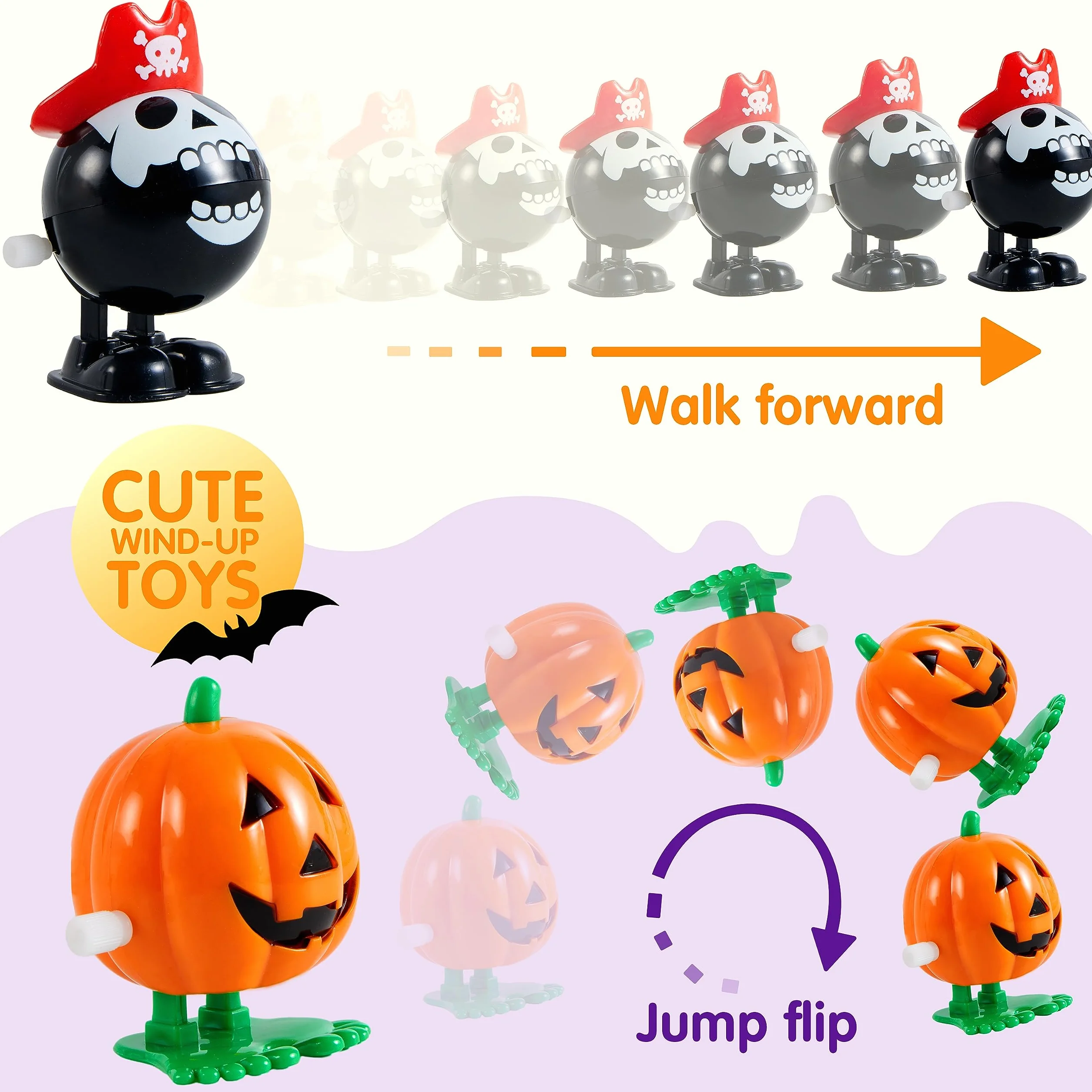 JOYIN Zestaw 24 zabawek na Halloween, na Halloween, przyjęcie, upominek, wypełniacz torby (24 sztuki)