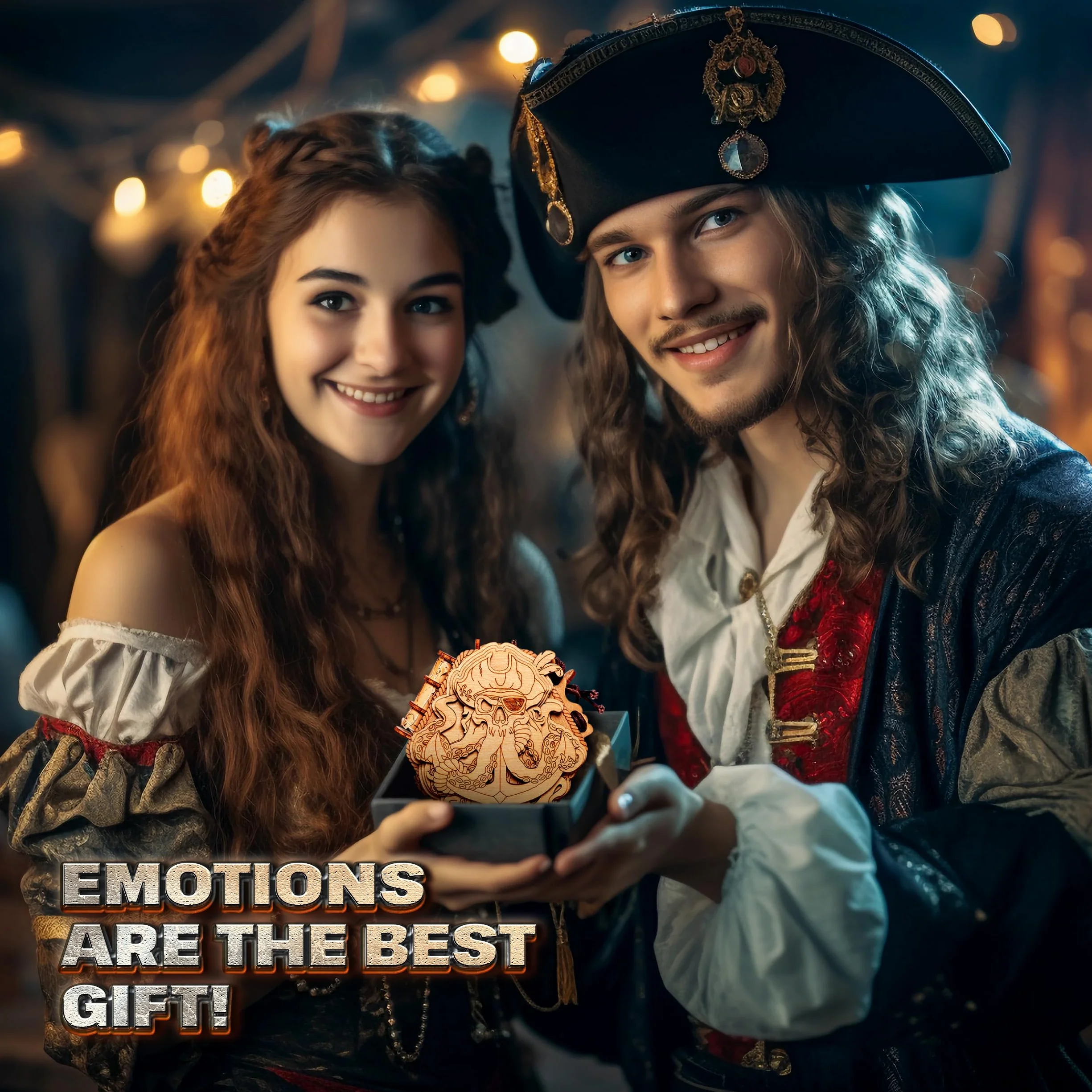 ESC WELT Blackbeard's Compass Puzzle Box - Escape Room in a Box - zadanie myślenia - skarbonka 3D - pudełko na prezent - puzzle dla dzieci i dorosłych - pudełko prezentowe puzzle gra