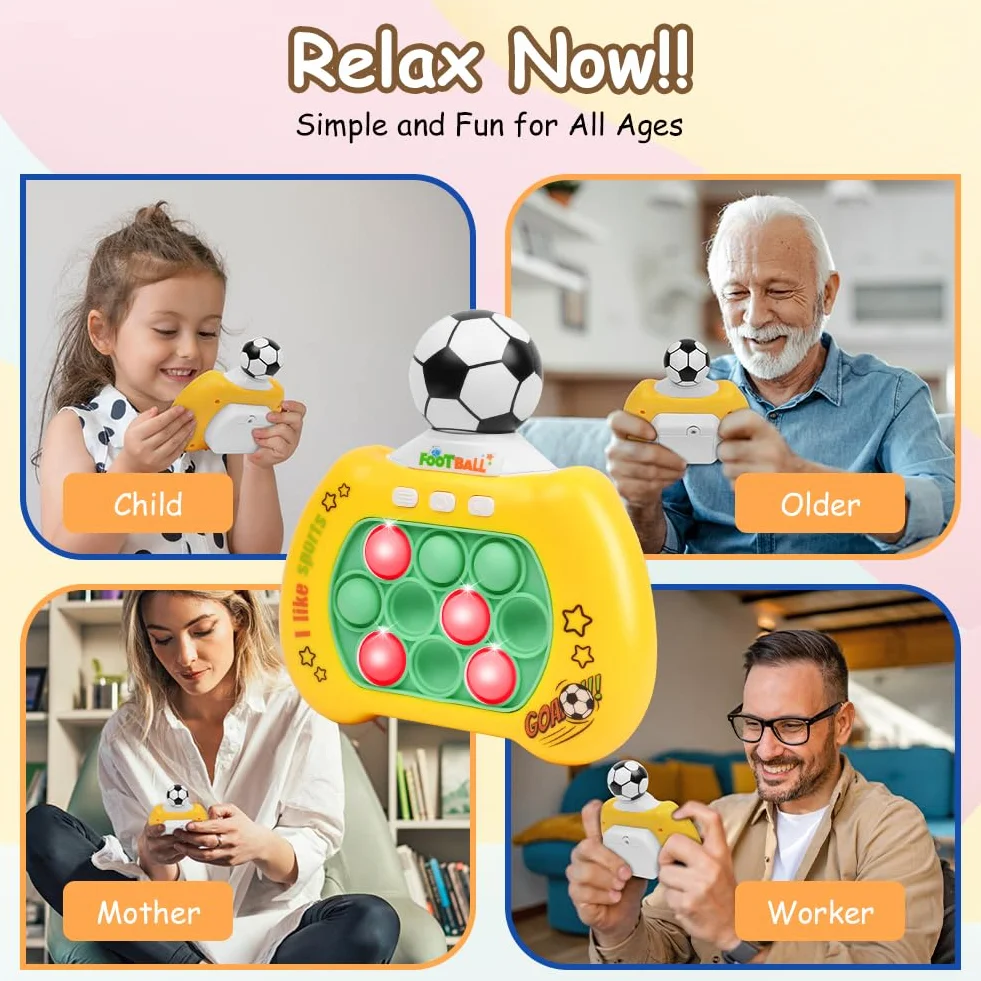 Ainiv Pop it Fidget Ball Toys, zabawka z muzyką, maszyna do gier, kontroler bąbelków, sensoryczna zabawka sensoryczna do wczesnego rozwoju i treningu koncentracji