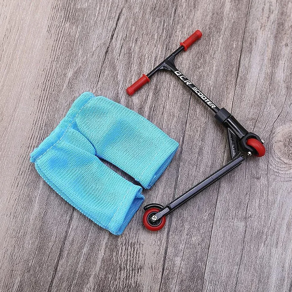 GOWENIC Mini Hulajnoga na Palec ze Stopu, Interaktywny Zestaw Zabawek dla Dzieci, Zestaw Deskorolki do Rozwoju Sensorycznego Dzieci, Tworzywo ABS + materiał Stopowy (WHITE)