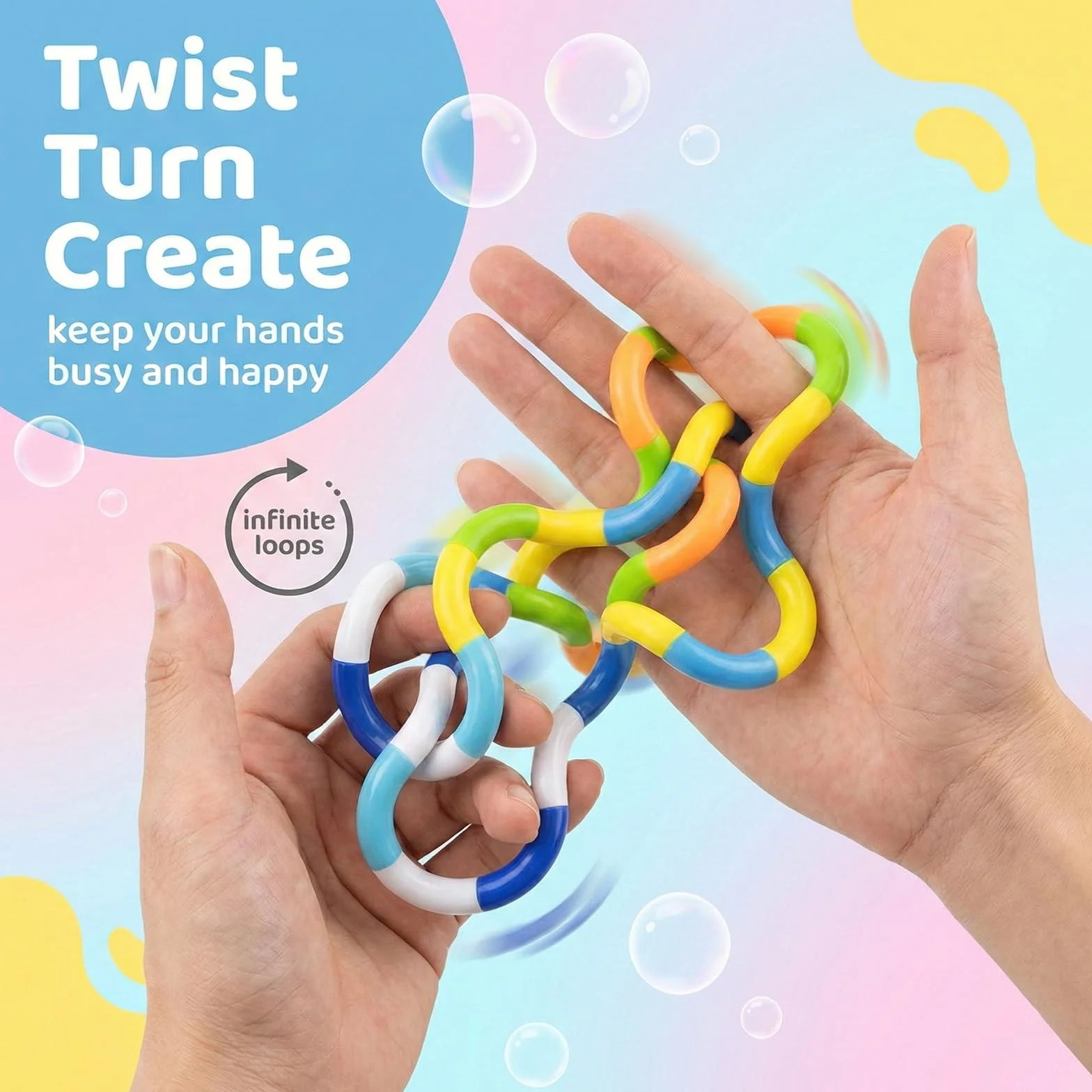 Tangle Fidget Toy, zabawka z autyzmem, redukuje stres i stymulacja sensoryczna, dla dorosłych i dzieci, idealna do domu, biura lub w podróży