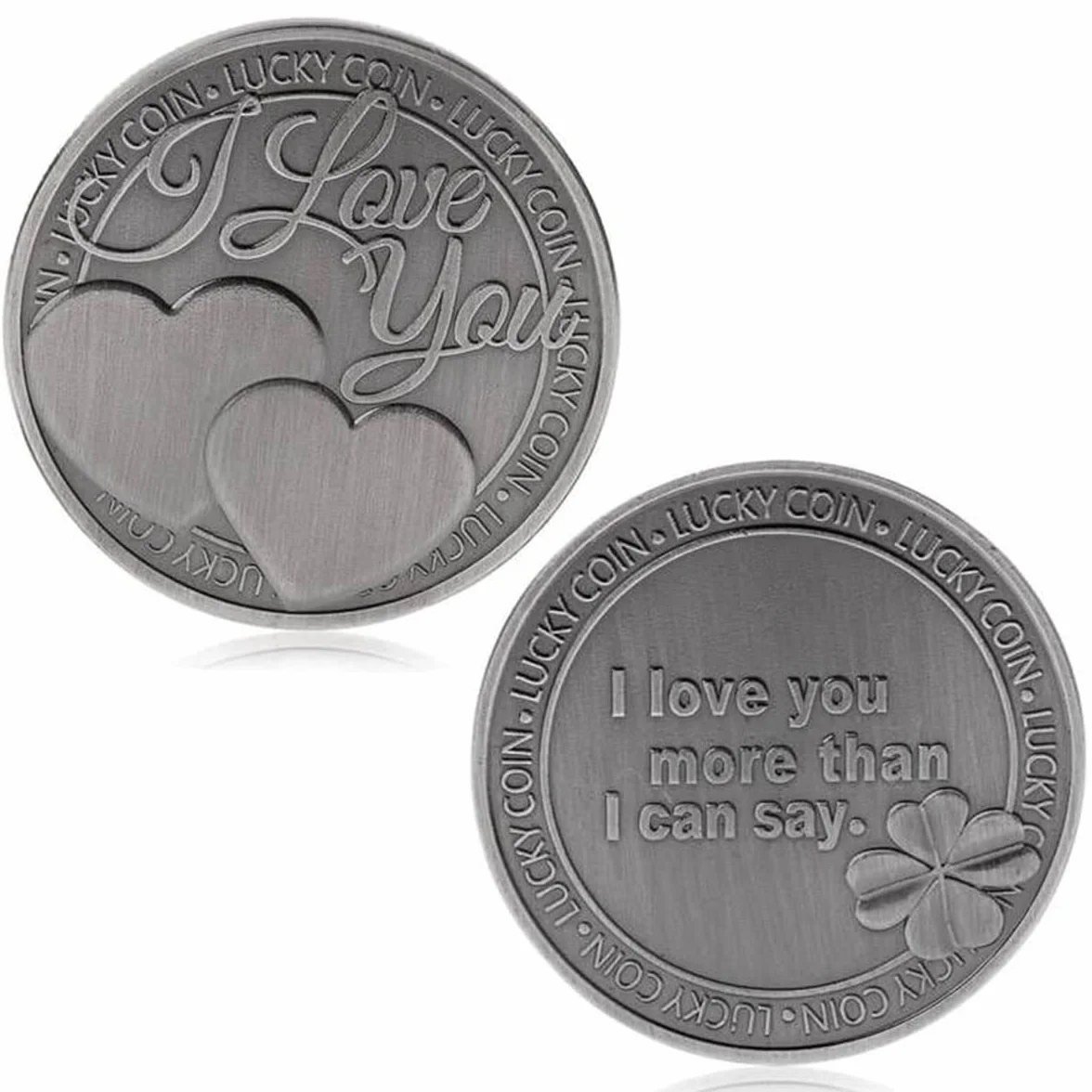 HARMILIY 'Thmemorative Love Coin Love Words 'I Love You More Than I Can Say'Romance' para kolekcja prezenty artystyczne pamiątka