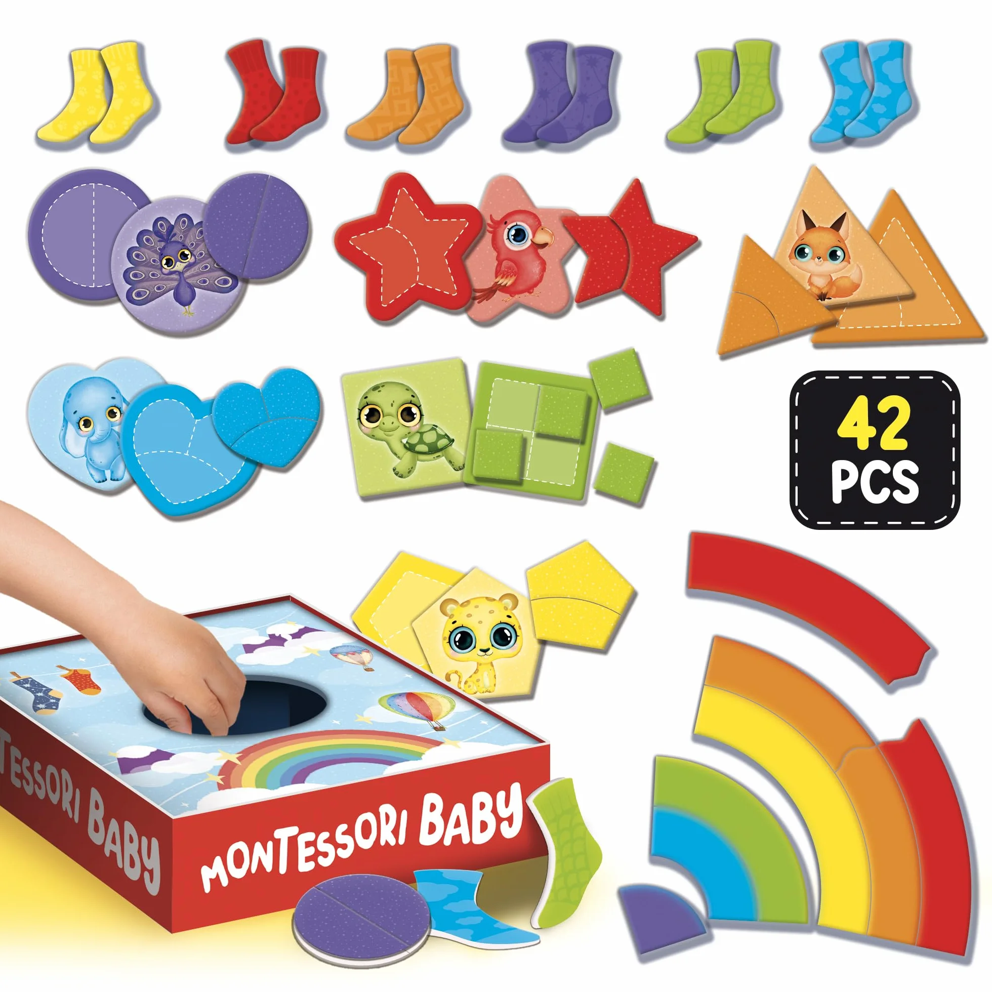 LISCIANI 97111 Montessori Baby Raccolta Giochi, BABY-12 zestaw gier edukacyjnych