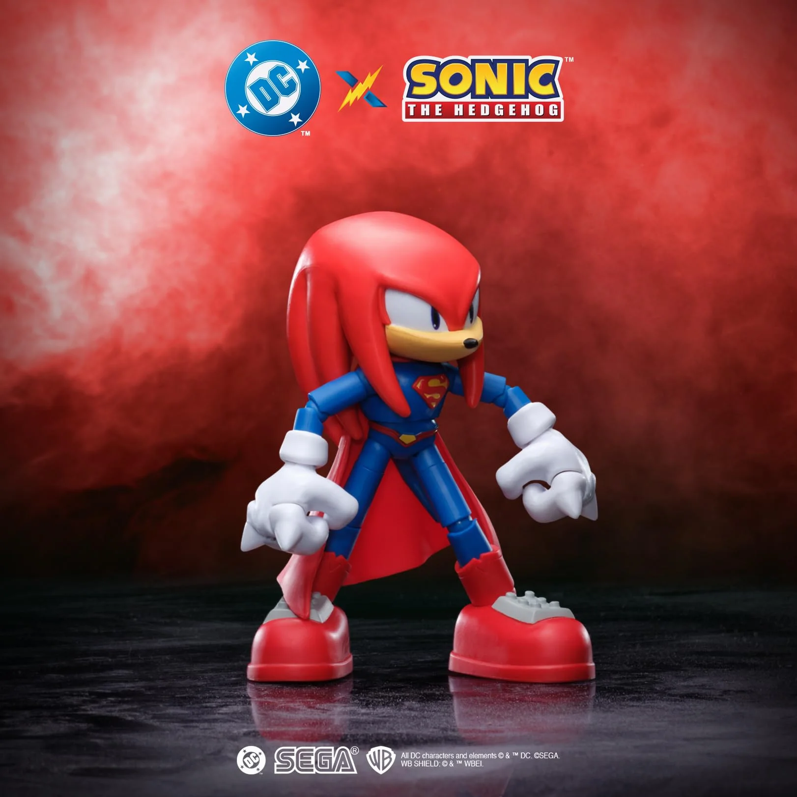 DC x Sonic Knuckles jako Superman, figurka 5" / 13 cm, oficjalna licencja Jakks Pacific, bardzo szczegółowy i szczegółowy design, opakowanie kolekcjonerskie