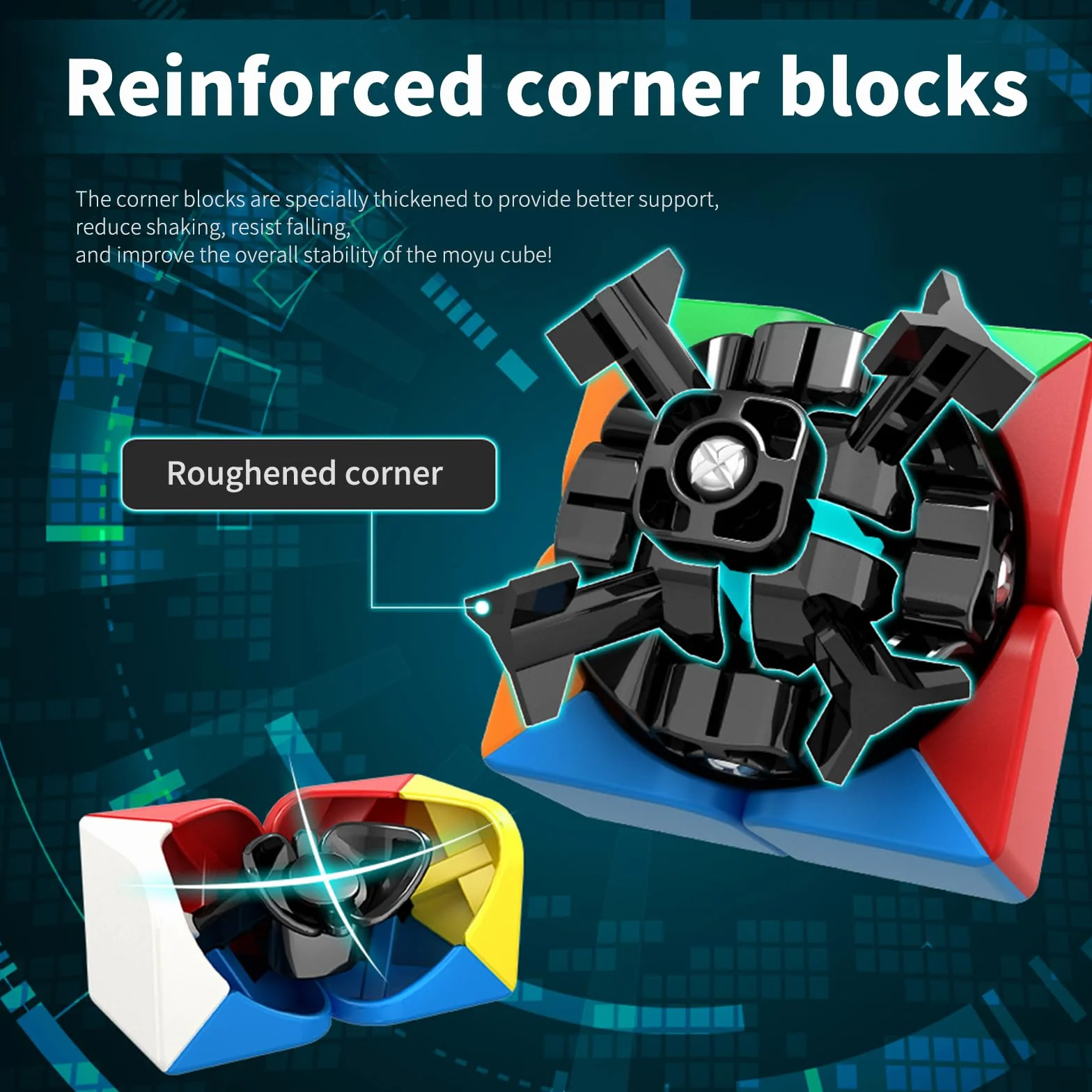Moyu Meilong2 Magic Cube 2x2 Tradycyjna Kostka Prędkościowa Puzzle