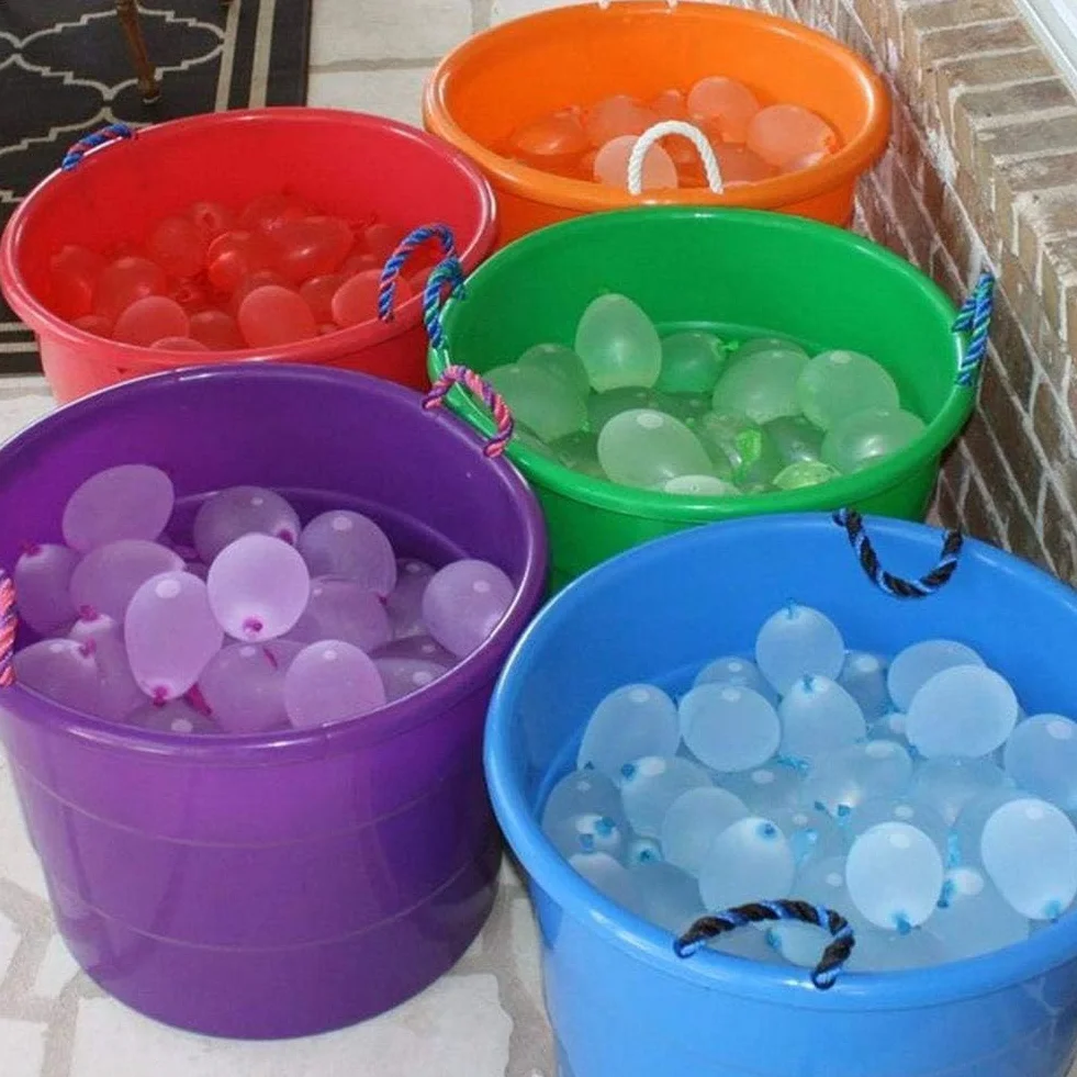 200 szt. balonów wodnych, wielokolorowe balony wodne, samouszczelniające się z dyszą wężową, do gier walki, letniego basenu, łatwe napełnianie balonów, zabawki outdoorowe dla dorosłych