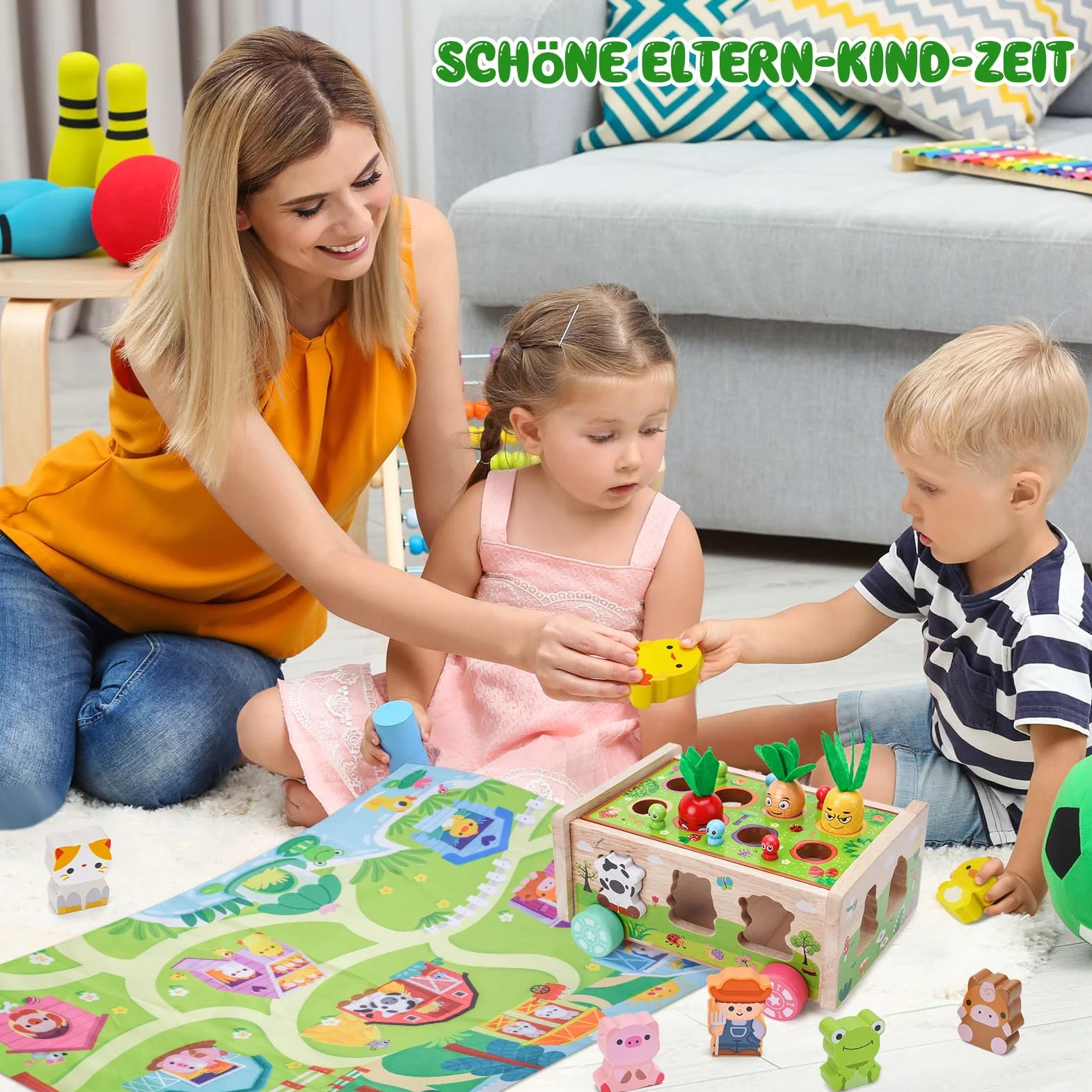 Montessori zabawka dla dzieci w wieku od 1, 2, 3 lat, drewniana zabawka z kartą 7 w 1, zabawka motoryczna z drewna, dla dzieci, marchewek, zabawek, prezent Montessori dla dziewcząt i chłopców