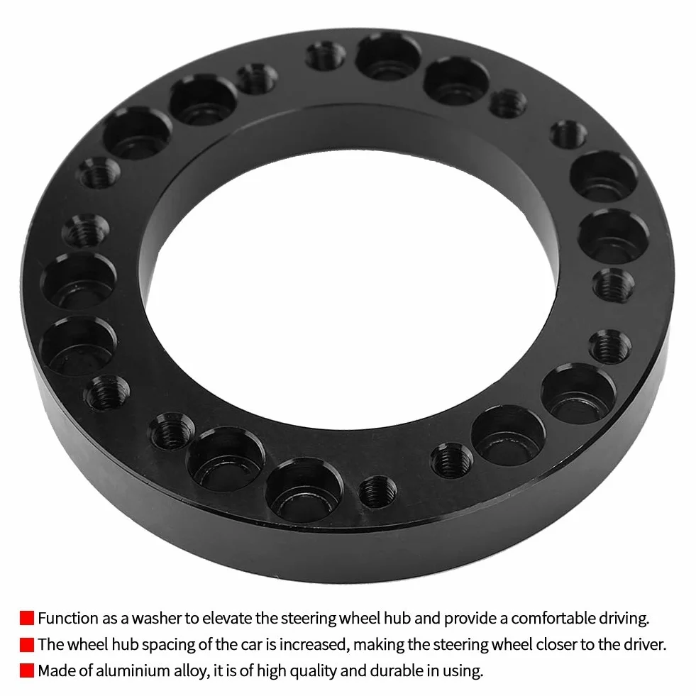 Dystans na kierownicę, 12.5mm Universal Car Steering Wheel Hub Racing Spacer Pad Adapter Kit