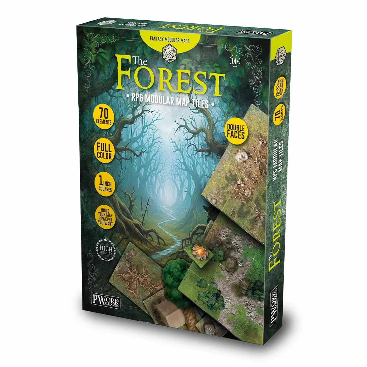 The Forest - RPG Modular Map Tiles - dwustronne płytki na karty