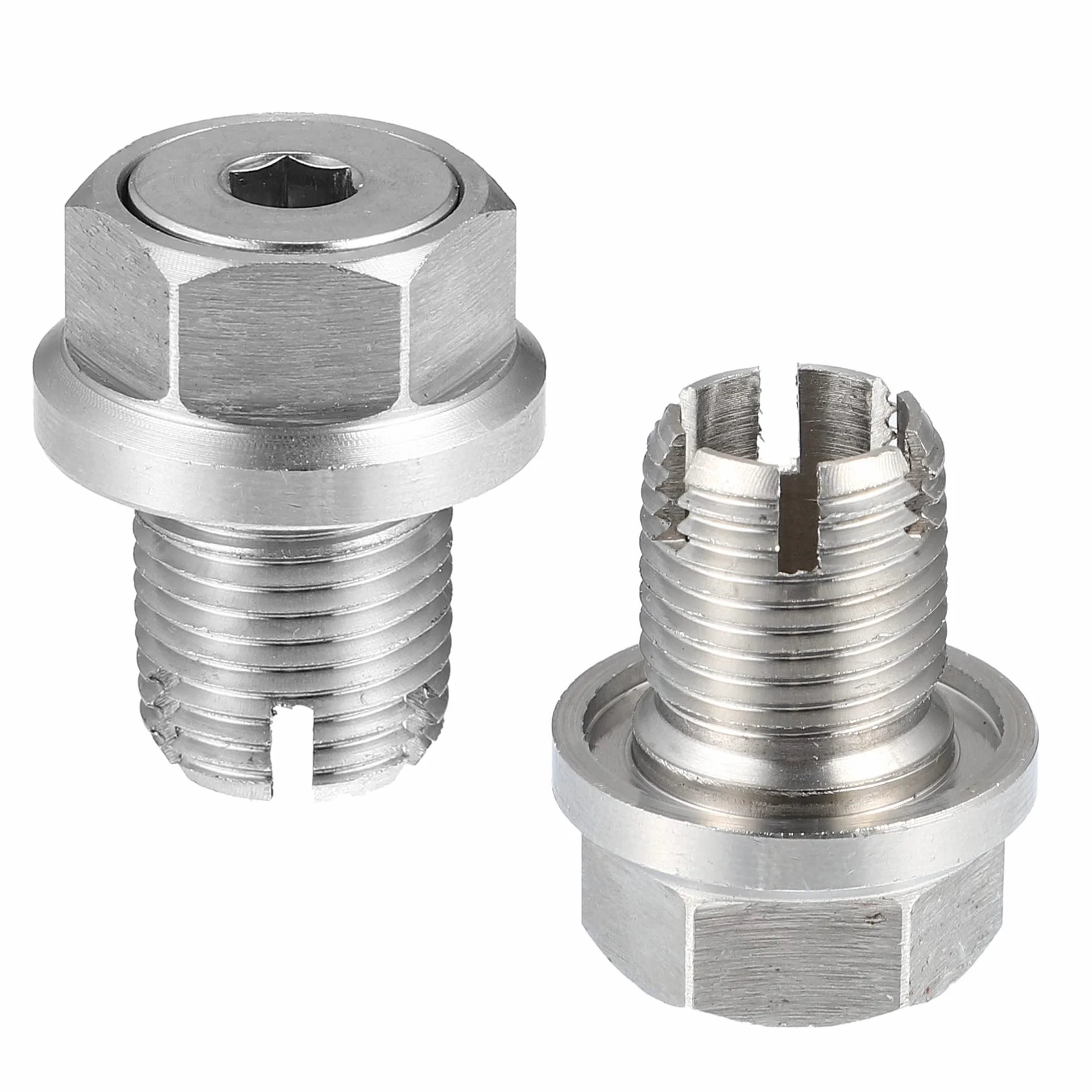 A ABSOPRO Zestaw śrub spustowych oleju, bardzo duży, ze stali nierdzewnej, samogwintujący gwint miski olejowej, zestaw naprawczy M14.1-1,25 x 15 mm