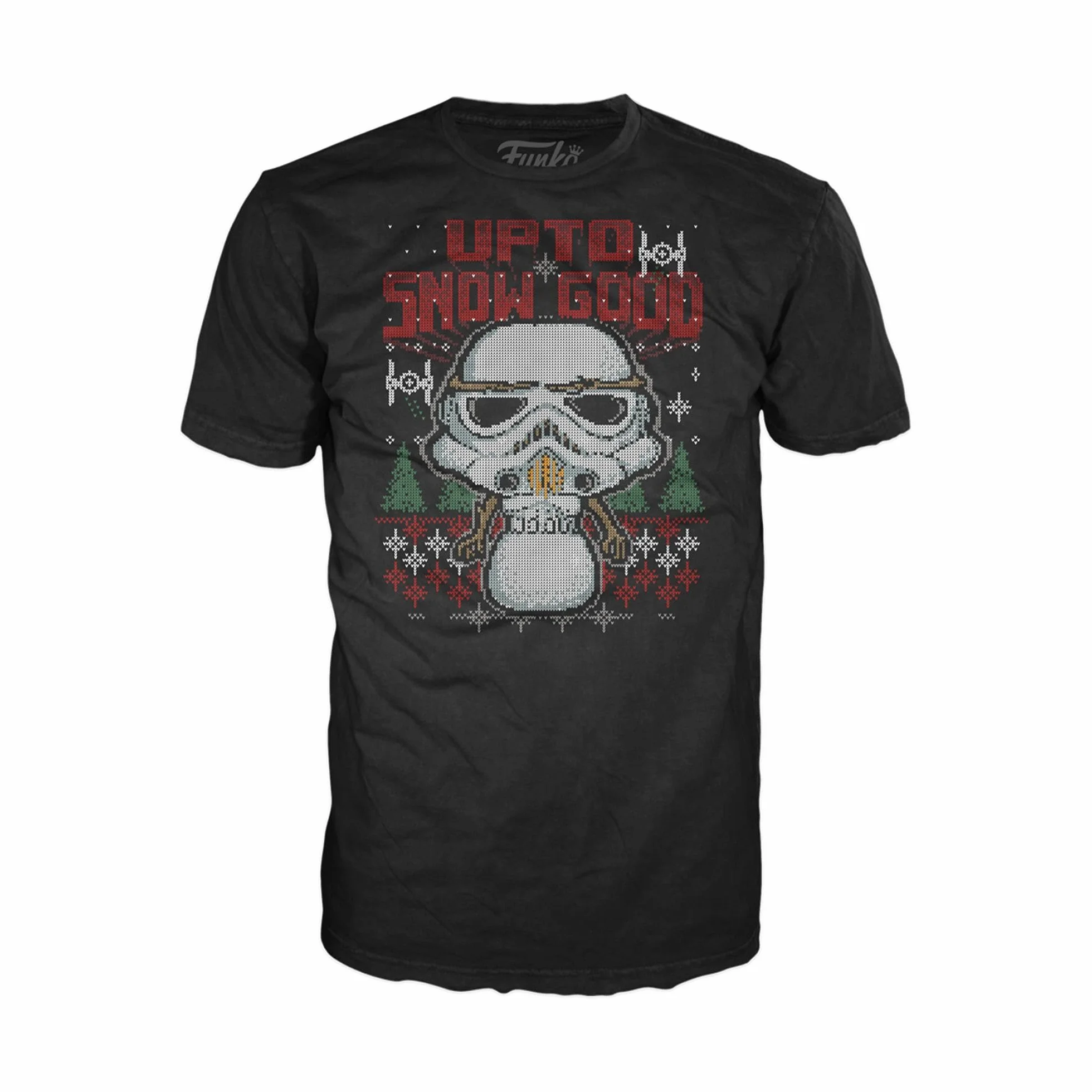 Funko POP! & Tee: Star Wars - Świąteczny szturmowiec - Metaliczny - Średni - T-shirt - Ubrania Z Kolekcjonerską Figurką Winylową - Pomysł na Prezent - Zabawki i Top z Krótkim Rękawem dla Dorosłych